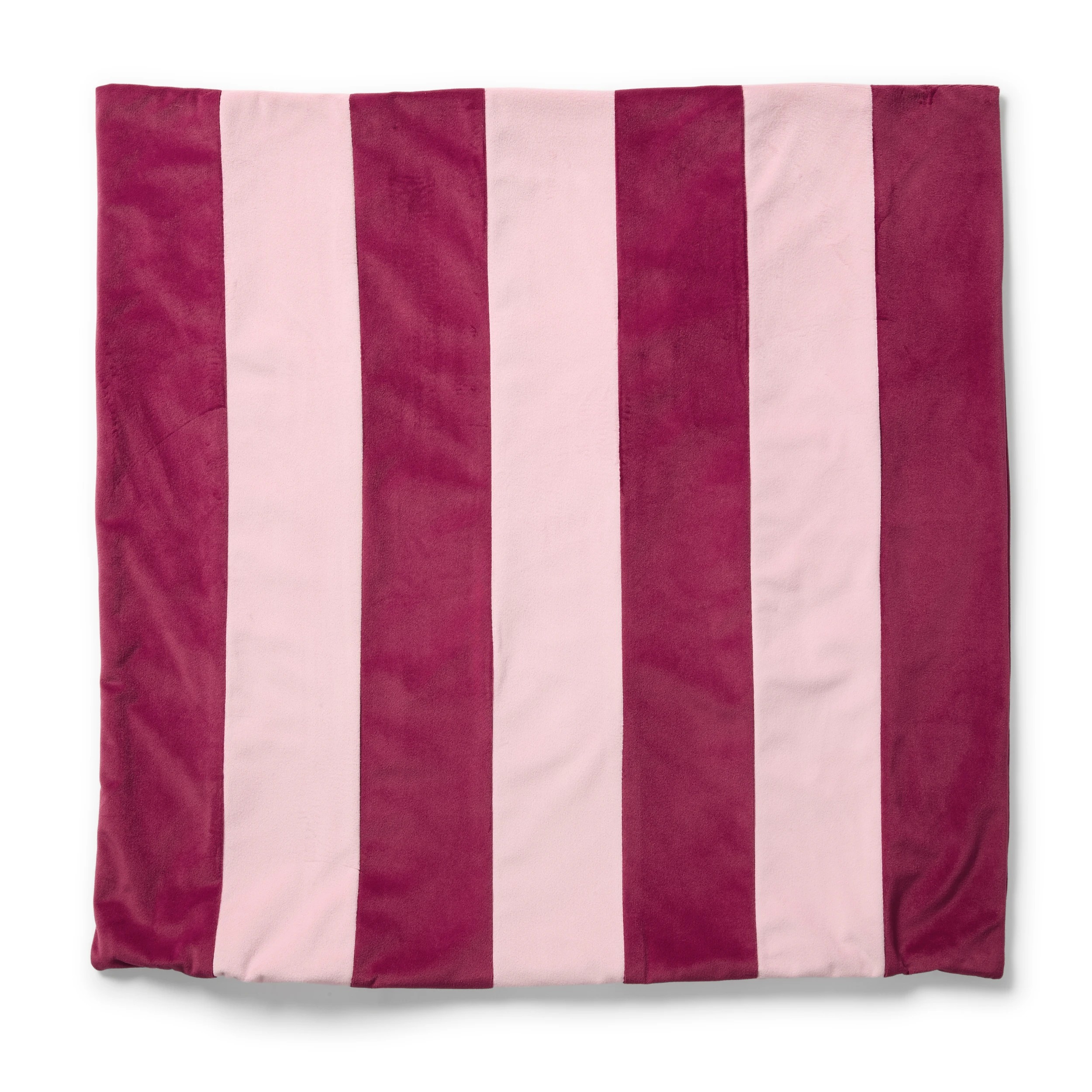 3 60cm Stripe Velvet Cushion Cover - Berry and Pink, 3 of 6