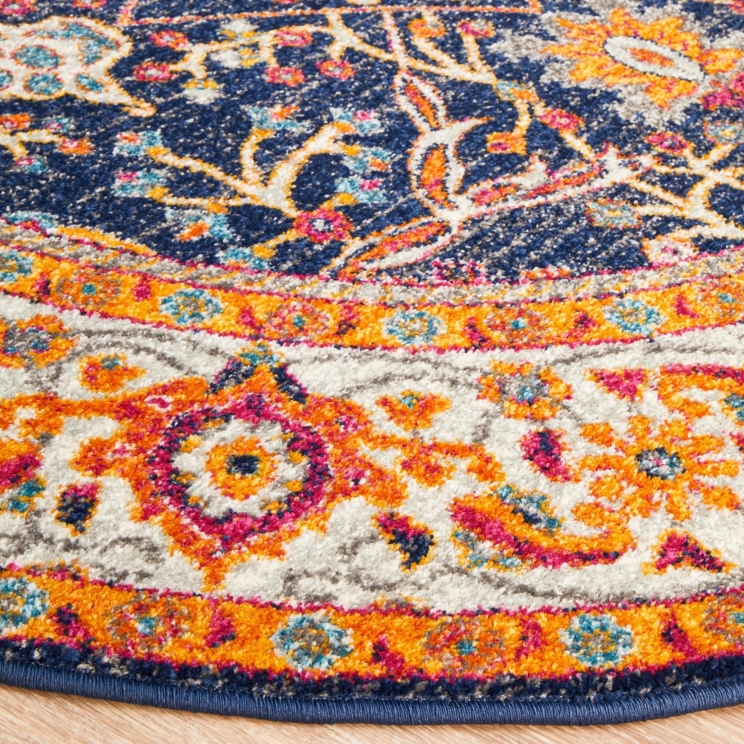 5 Common Ground Rugs Encore 262 200x200cm Round - Medium Pet Friendly Rug - Multi, 5 of 8