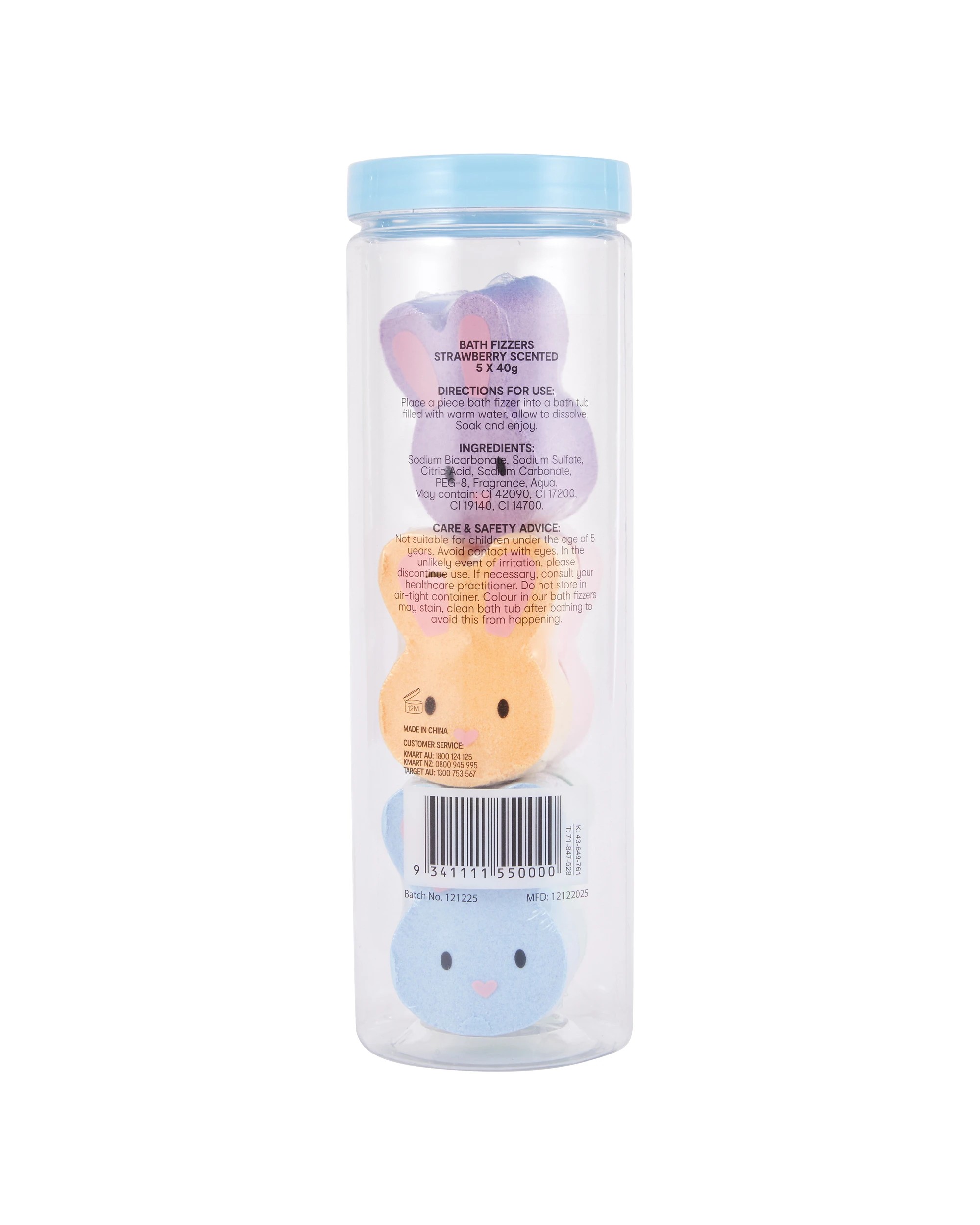 4 OXX Bodycare 5 Piece Bath Fizzers - Strawberry Scented, 4 of 4