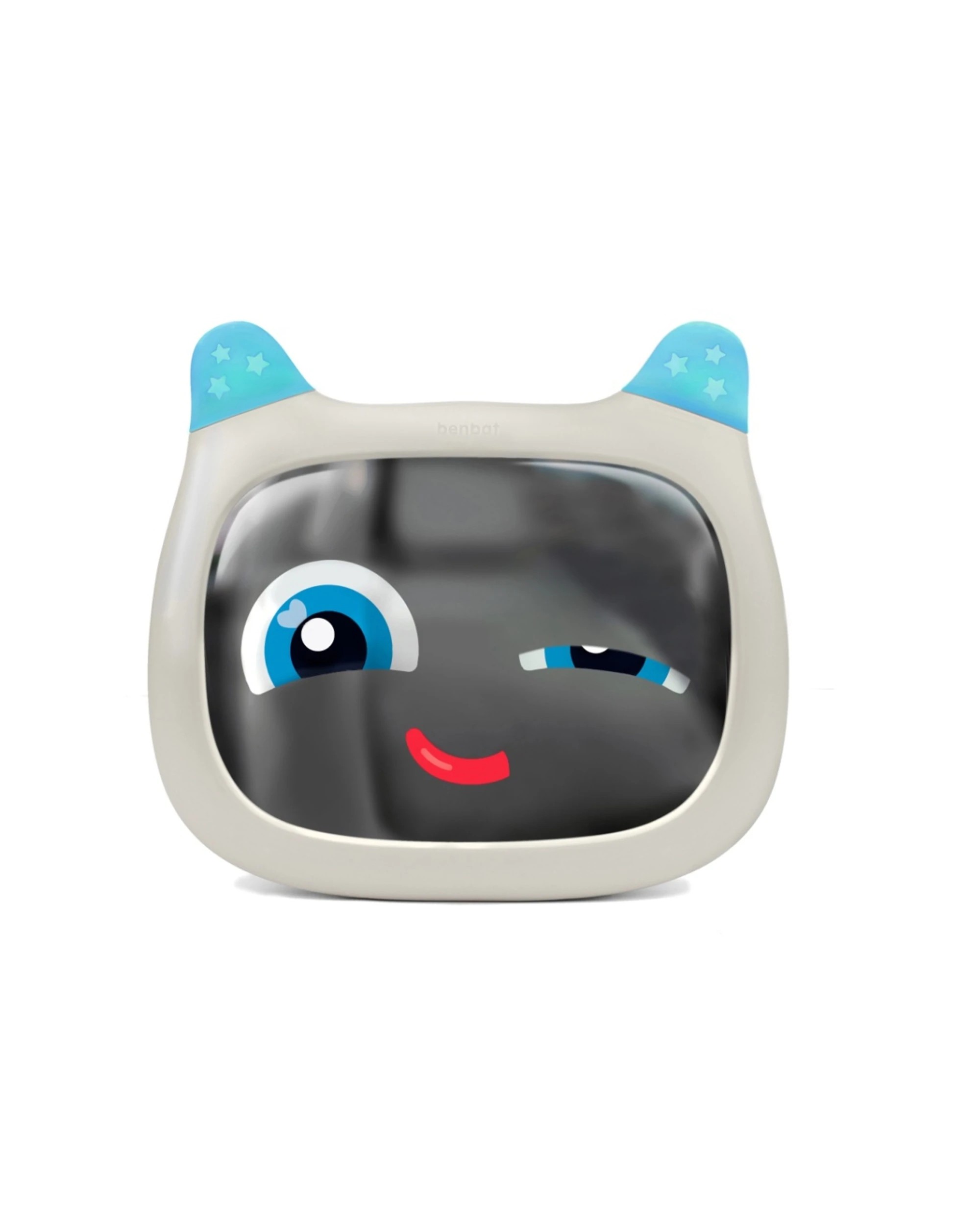 2 BenBat Baby Toddler Rectangular Hope Car Mirror With Star Projector & Lullabies - Grey, 2 of 6