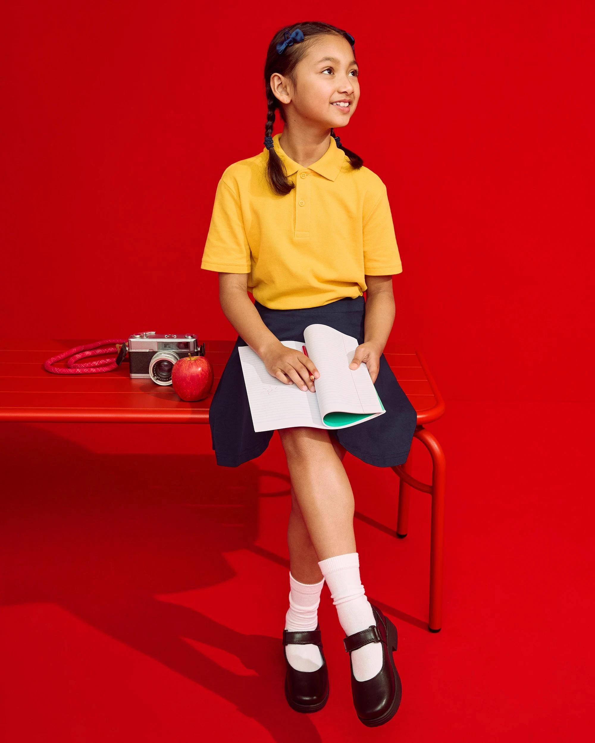 6 GroShu by Grosby Gro-Shu Leather Mary Jane School Shoes BLACK, 6 of 6