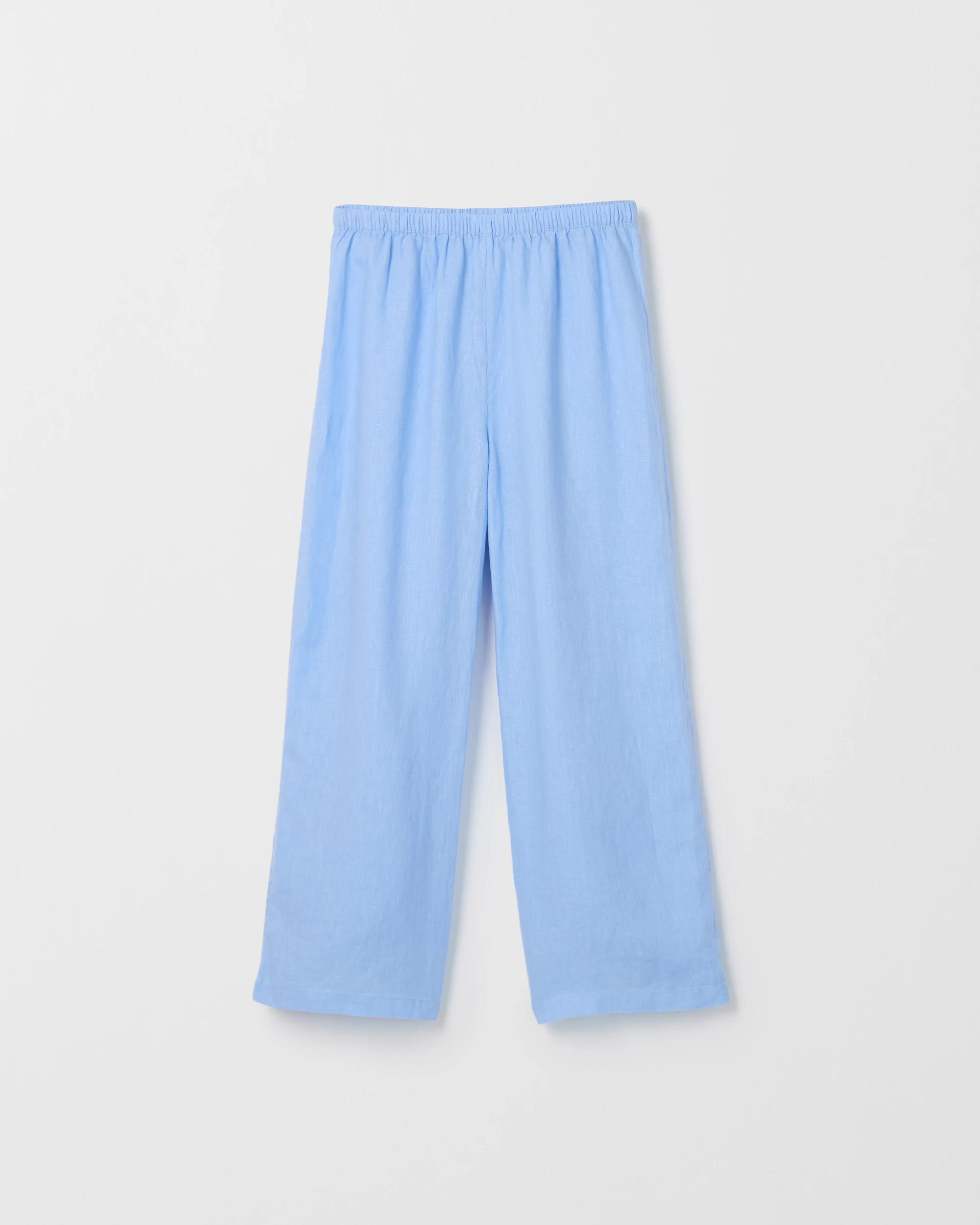 5 Target Kids European Linen Wide Leg Pants BLUE, 5 of 6