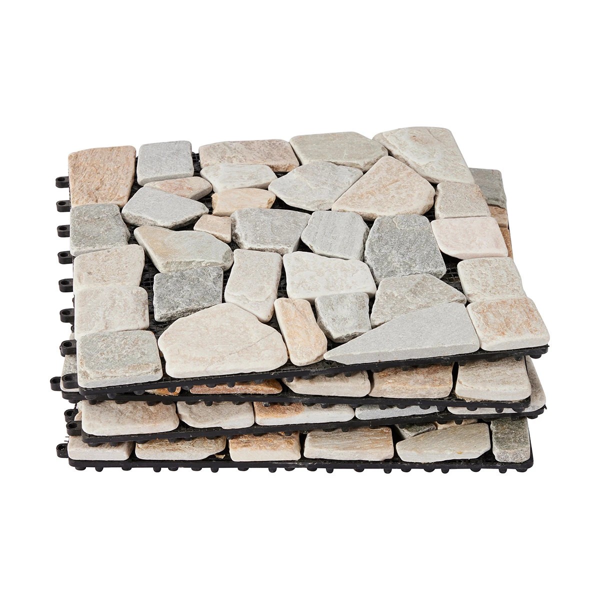 3 4 Pack Slate Look Decking Tiles, 3 of 6
