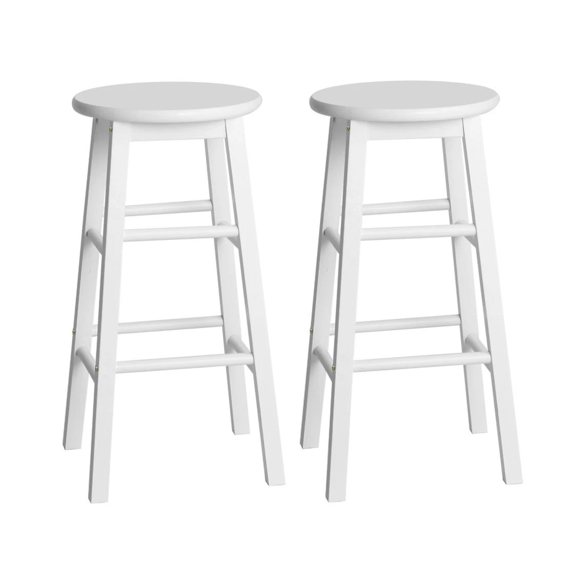 1 Artiss 2x Bar Stools Round Chairs
 - white, 1 of 6
