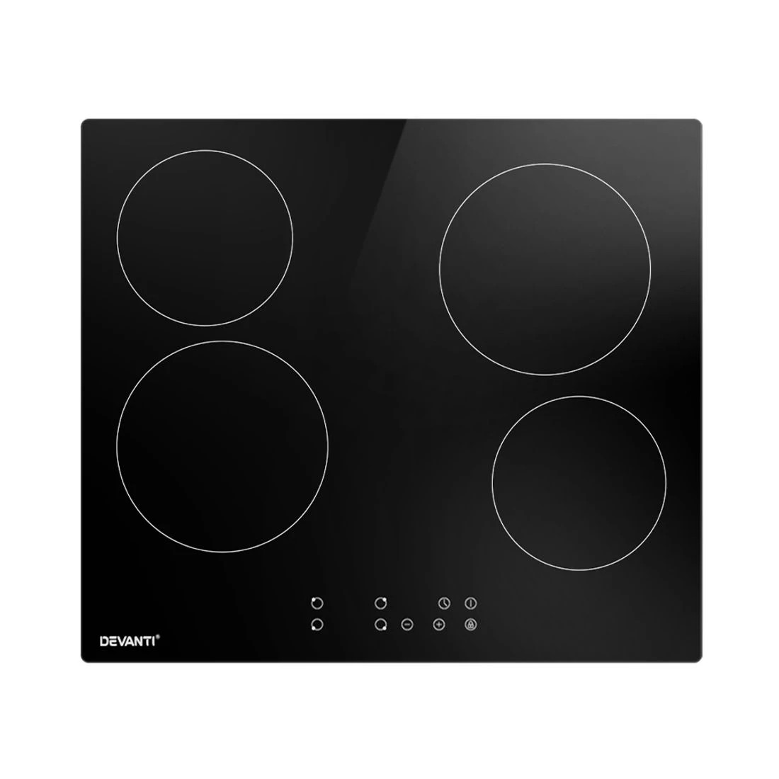 1 Devanti Electric Ceramic Cooktop 60cm Touch Control - Black, 1 of 5