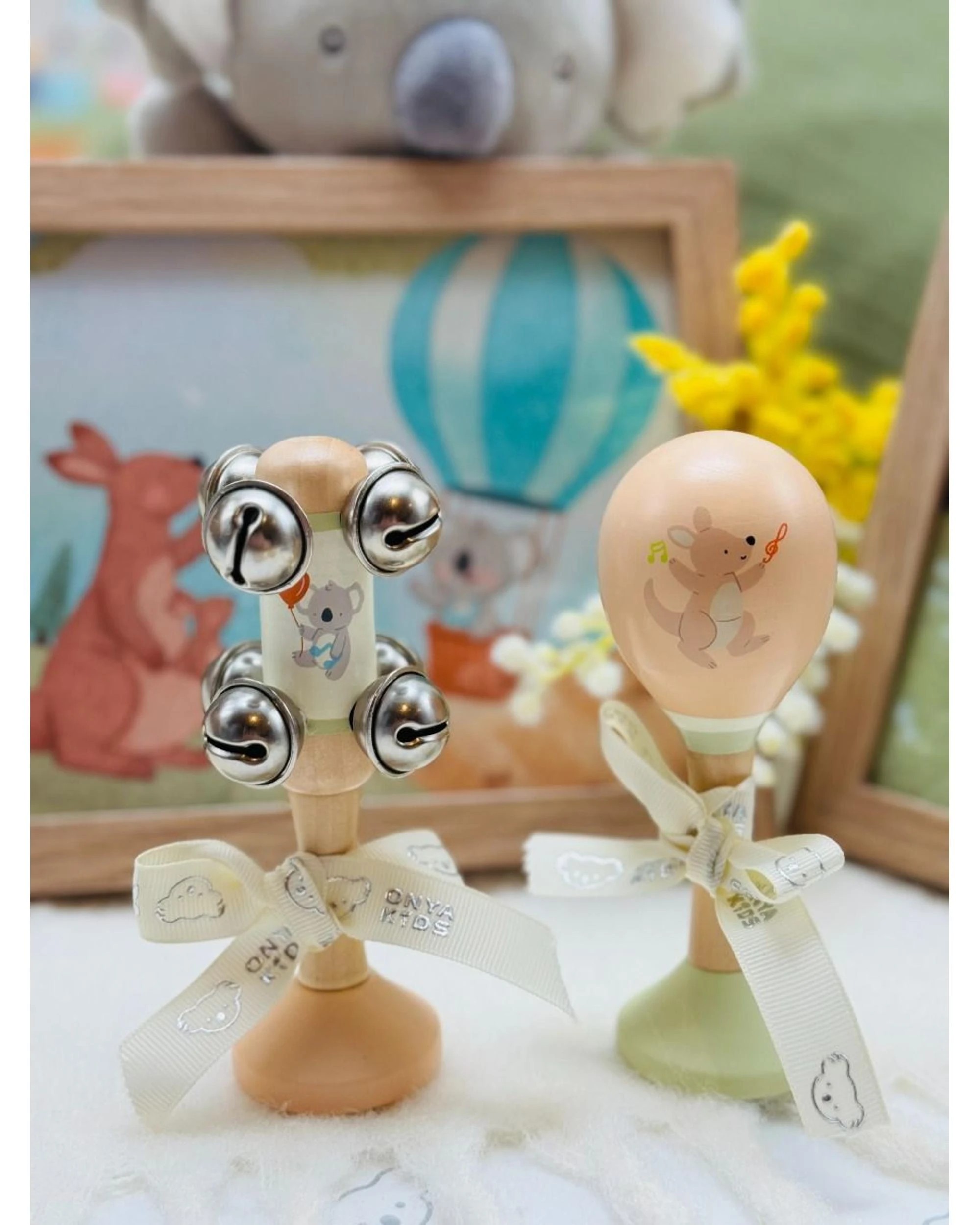 3 Onya Kids Koko's Music Adventure Koala and Kangaroo Wooden Music 2 Piece Set, 3 of 5