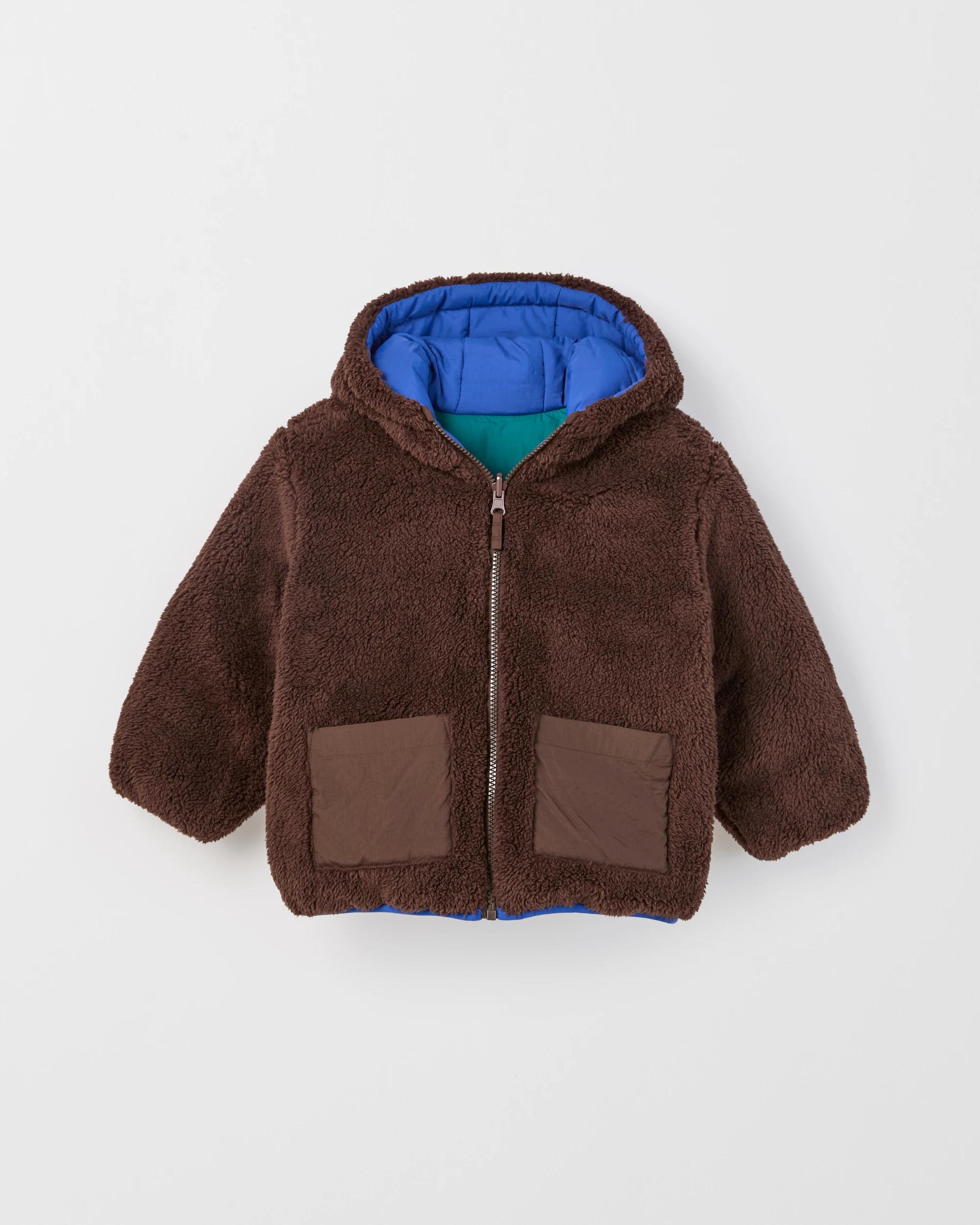 7 Target Kids Reversible Hooded Puffer Jacket BROWN/BLUE/GREEN, 7 of 7
