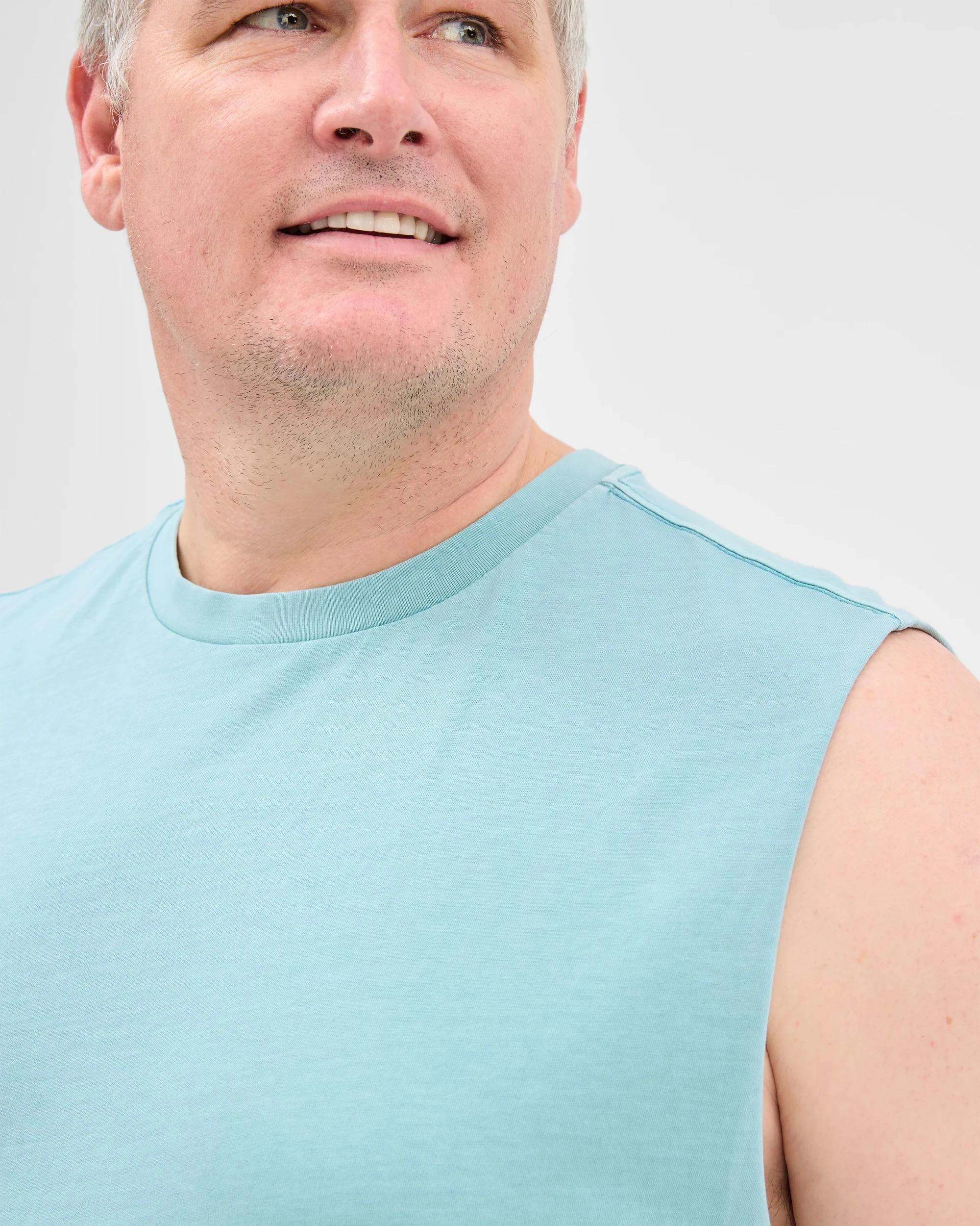 3 Target Plus Size Australian Cotton Plain Tank Top TEAL, 3 of 5