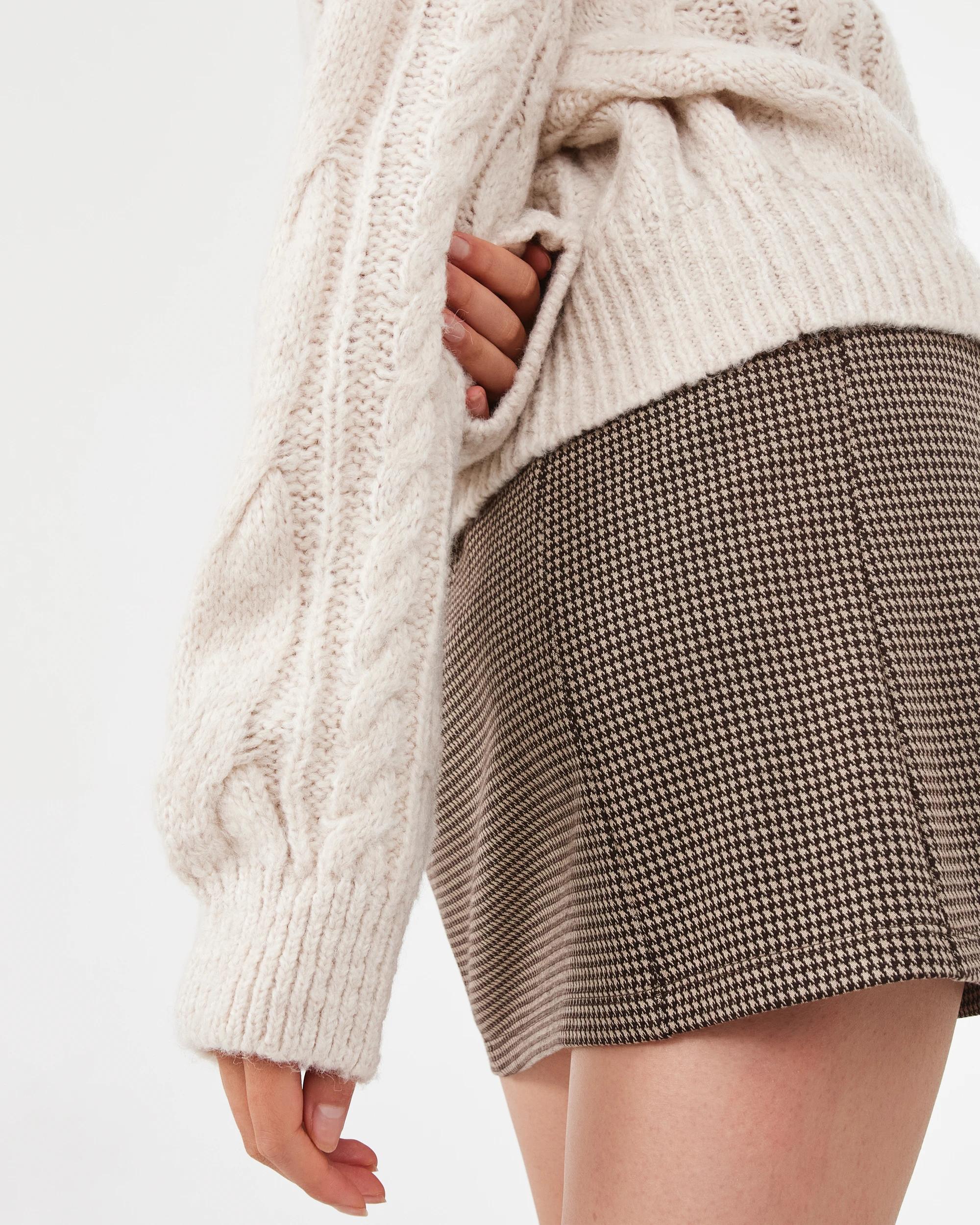 7 Cable Funnel Neck Jumper Loml Marle, 7 of 8