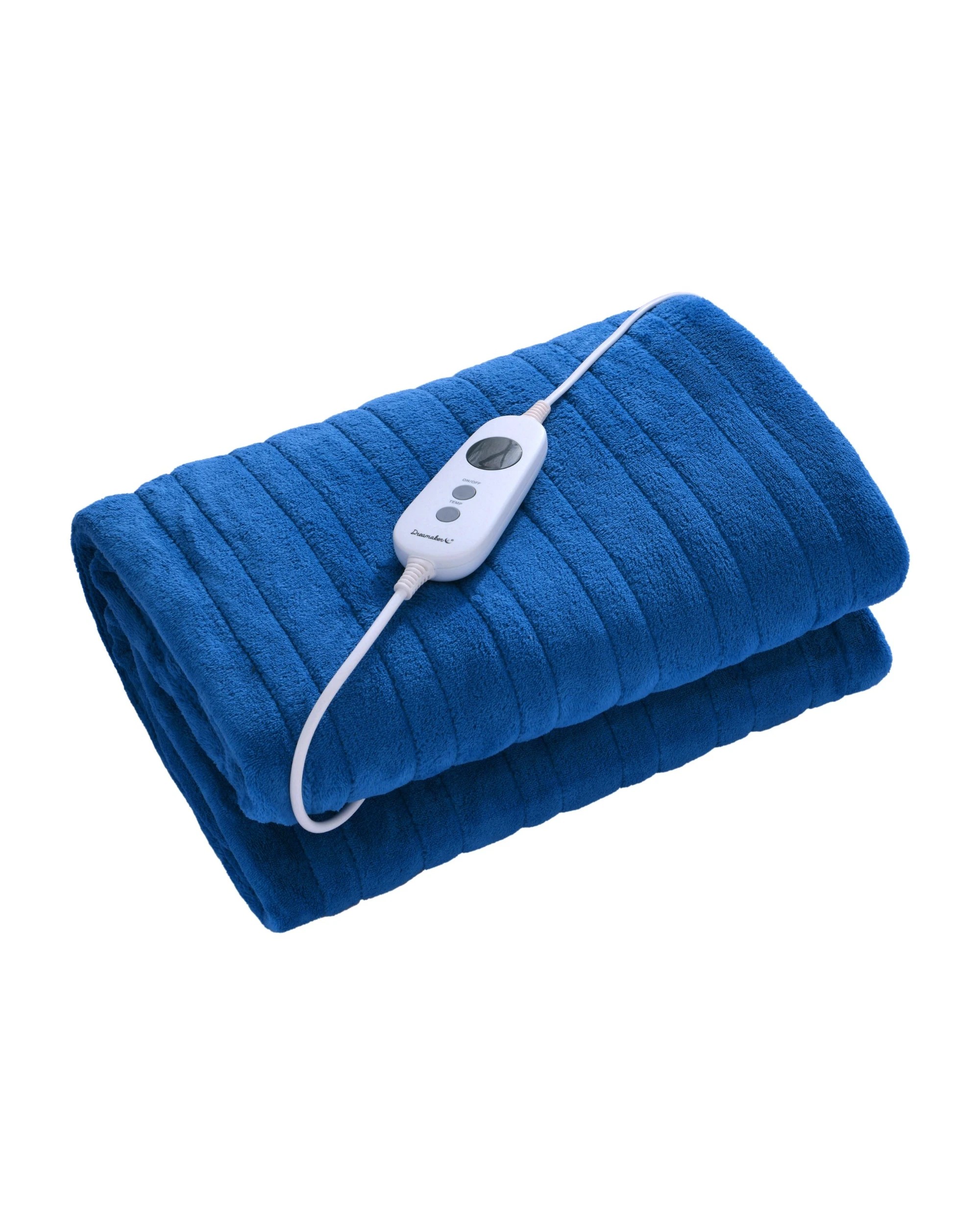 2 Dreamaker Kingston Coral Fleece Electric Heated Throw Blanket 180x200cm - Blue, 2 of 5