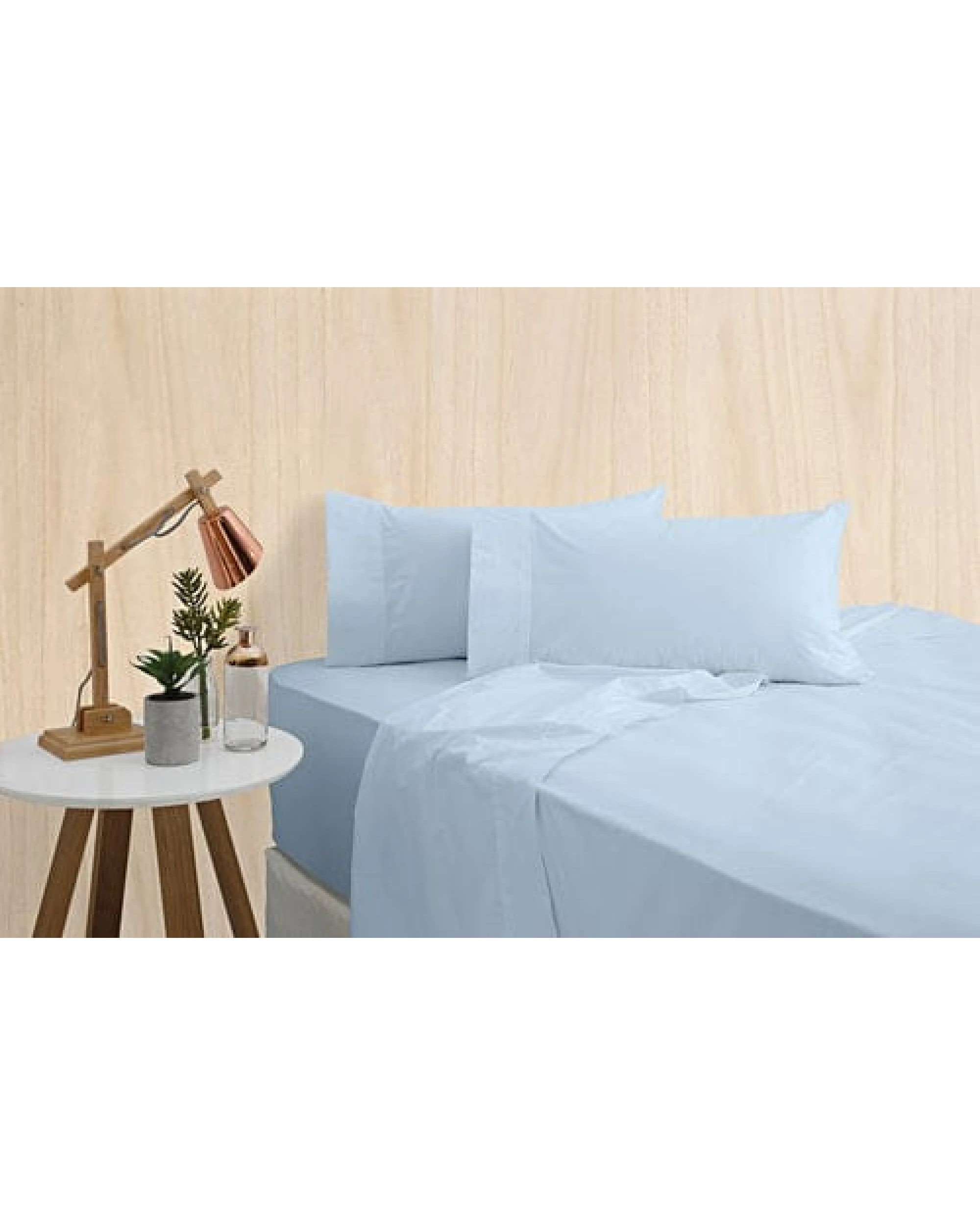 2 Bas Phillips Bamboo & Cotton 400Tc Blend Sheet Set - Blue, 2 of 4