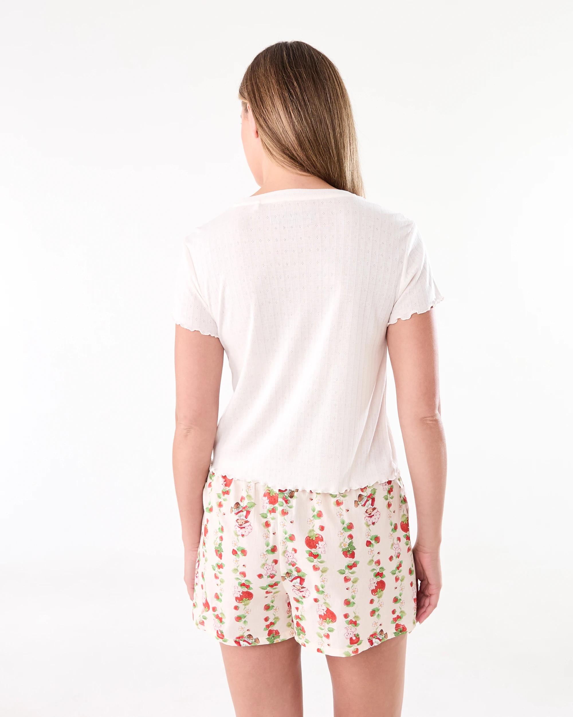 3 Strawberry Shortcake License Knit Top and Woven Shorts Pyjama Set Shortcake, 3 of 9