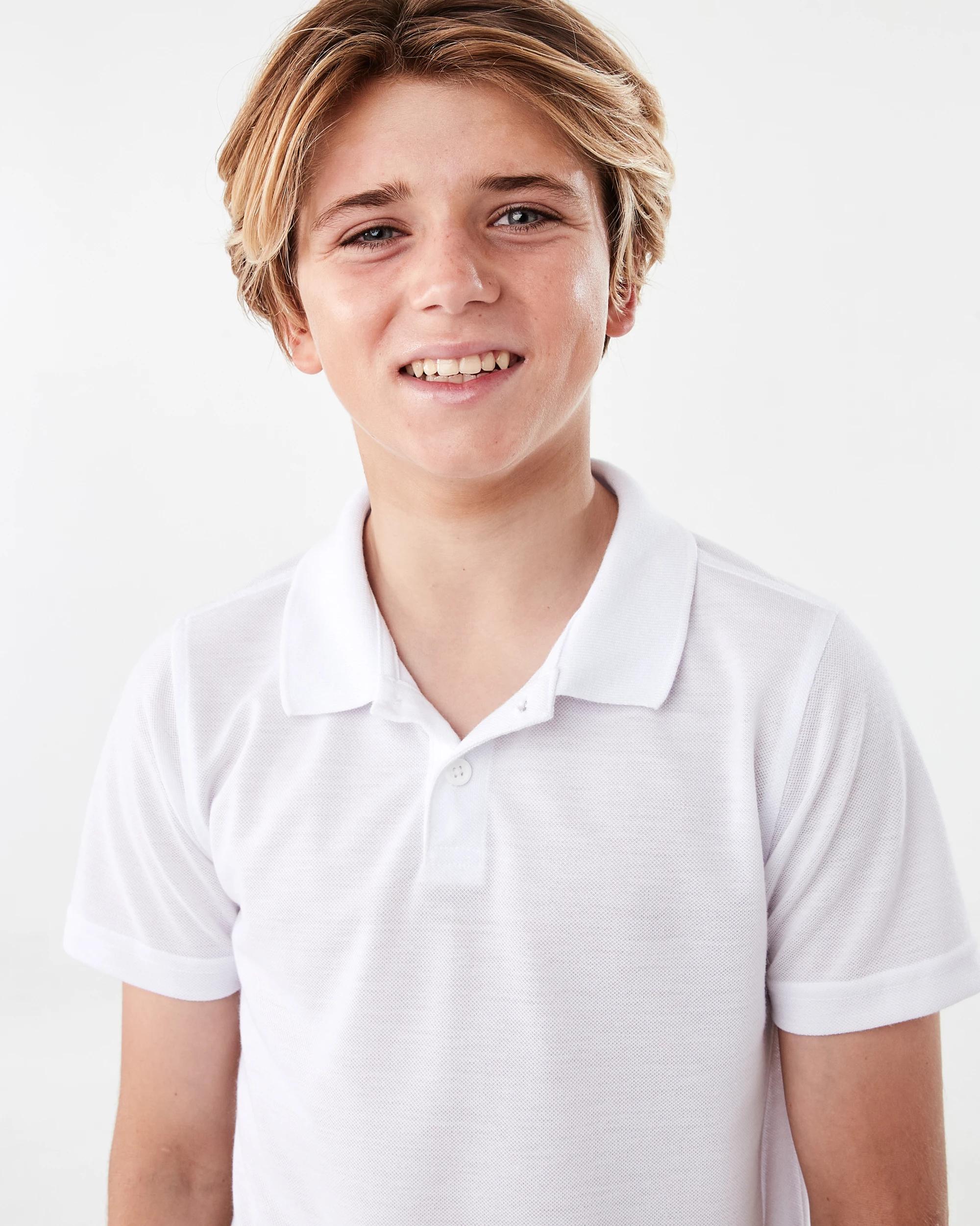 3 School Polo T-shirt White, 3 of 7