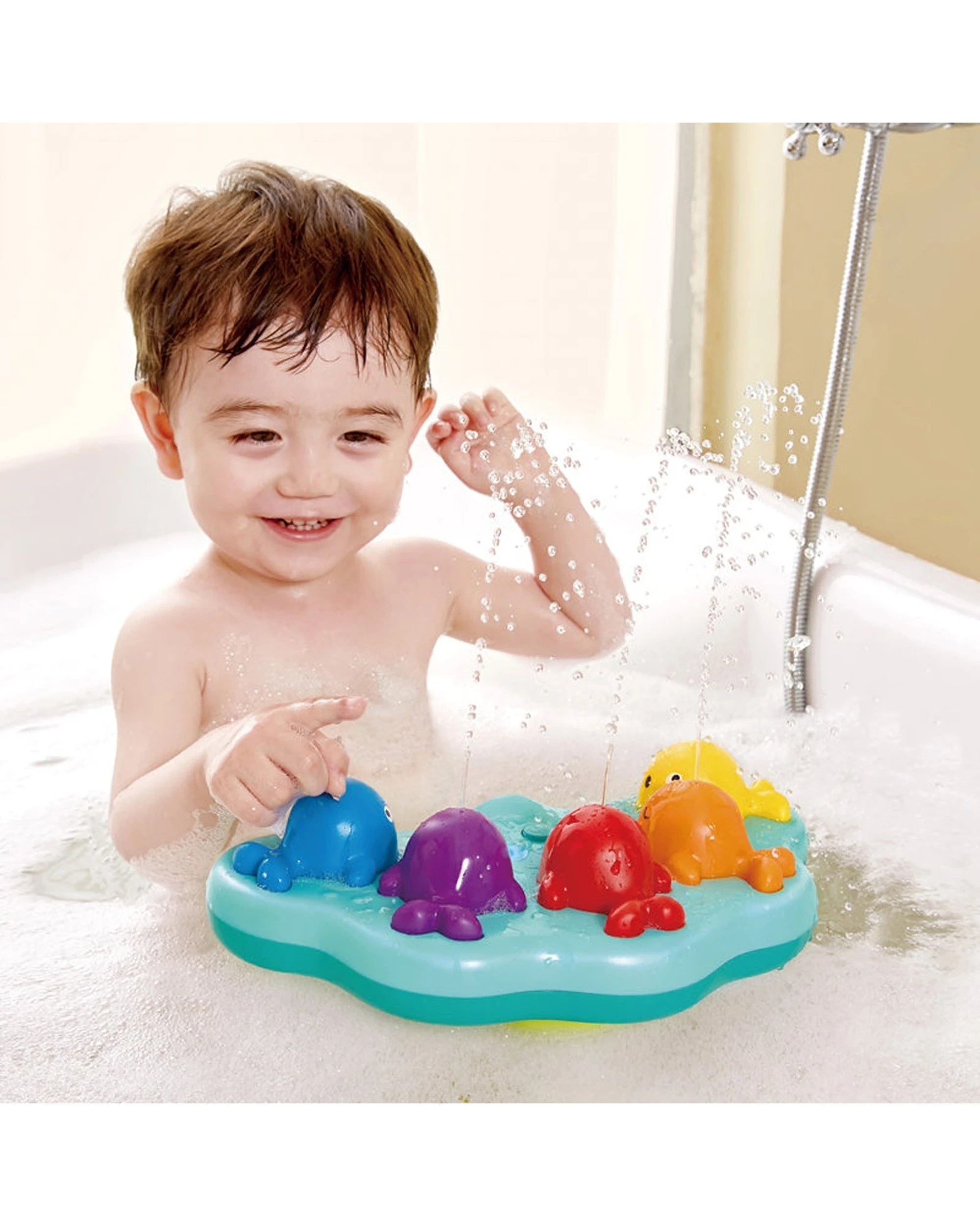 3 Hape Musical Whale Fountain Bath Toy With Suction Cup 15x28x22cm Kids, 3 of 3