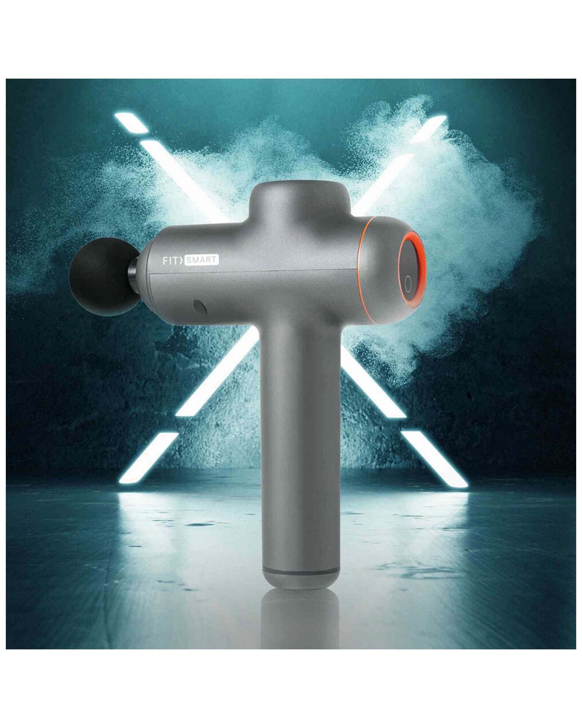 3 FitSmart LED Power-X Vibration Therapy Device Massage Gun LCD Display 6 Modes - Grey, 3 of 10