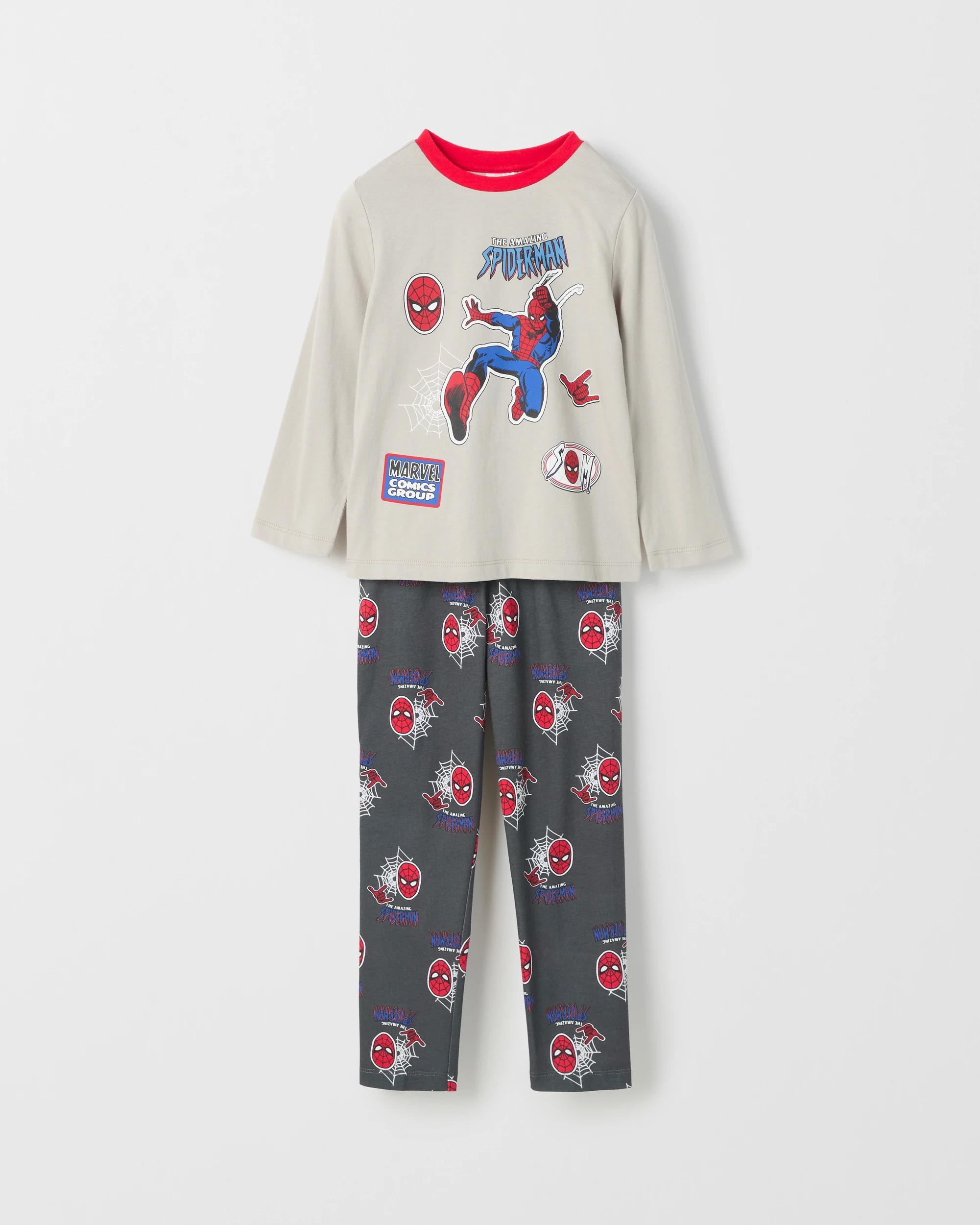 2 Disney Marvel Spider-Man Australian Cotton 2 Pack Younger Boys Pyjama Set SPIDER-MAN, 2 of 6