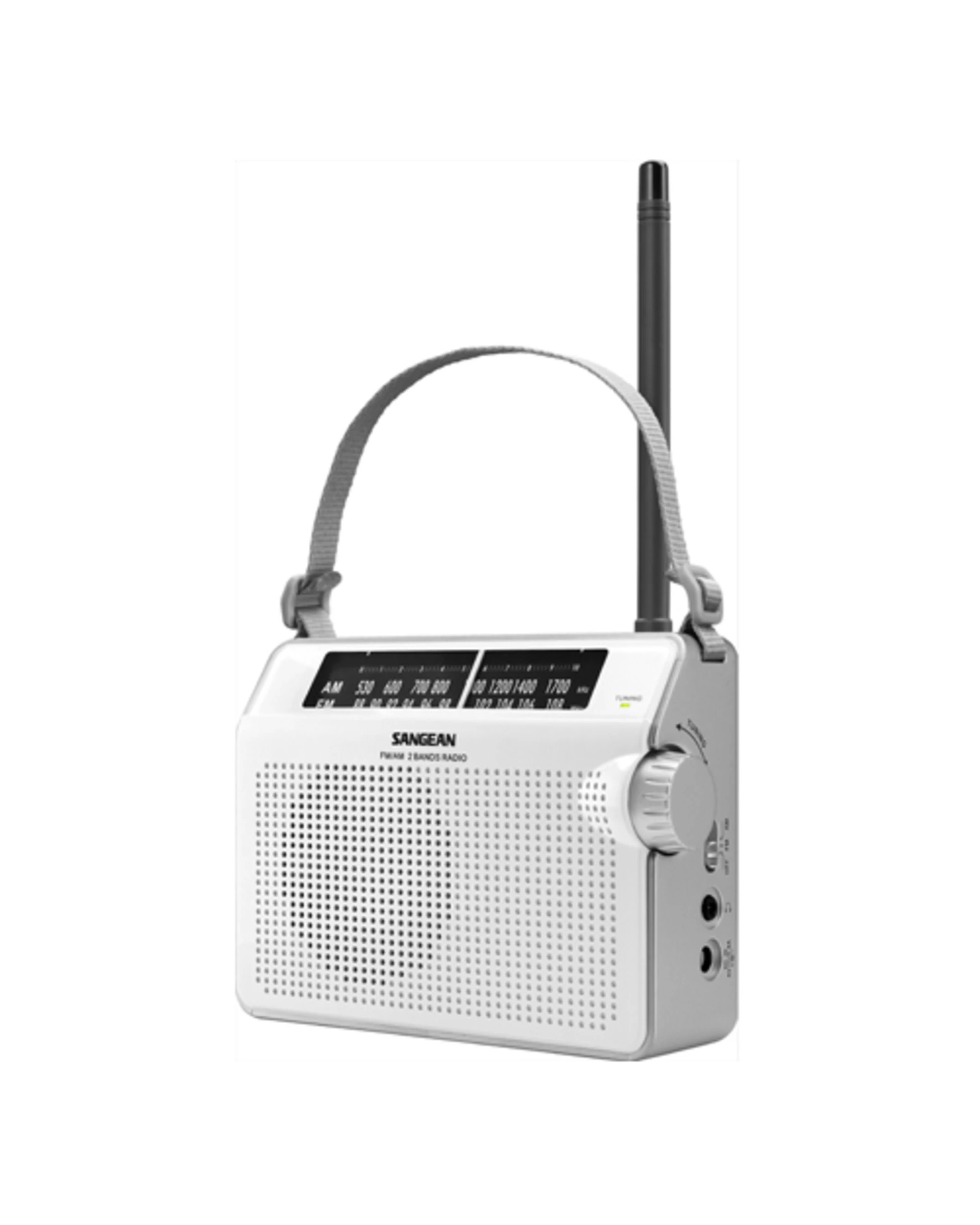 2 Sangean PR-D6 Compact AM/FM Radio - White, 2 of 2