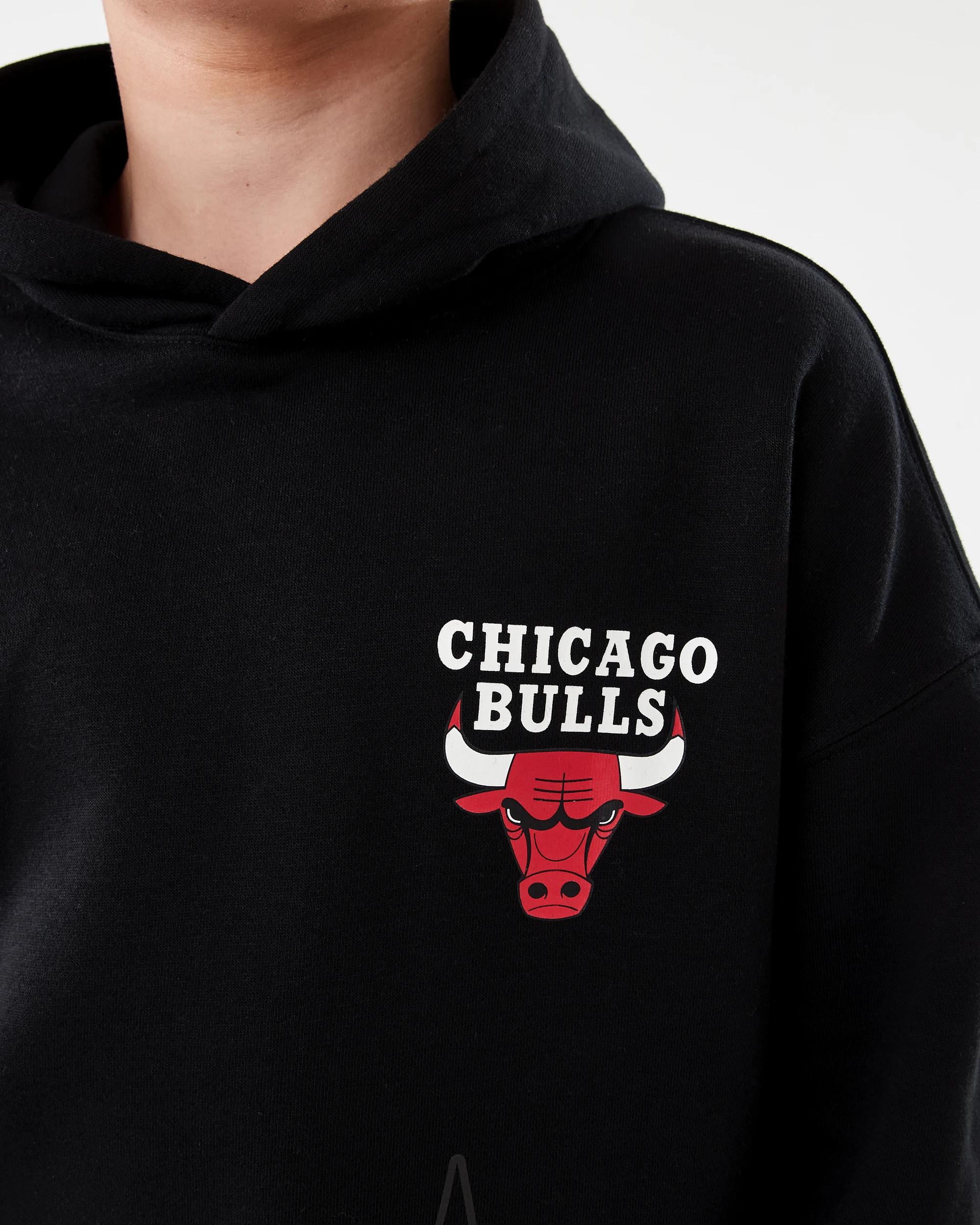 4 Official NBA Kids Hoodie BLACK BULLS, 4 of 7