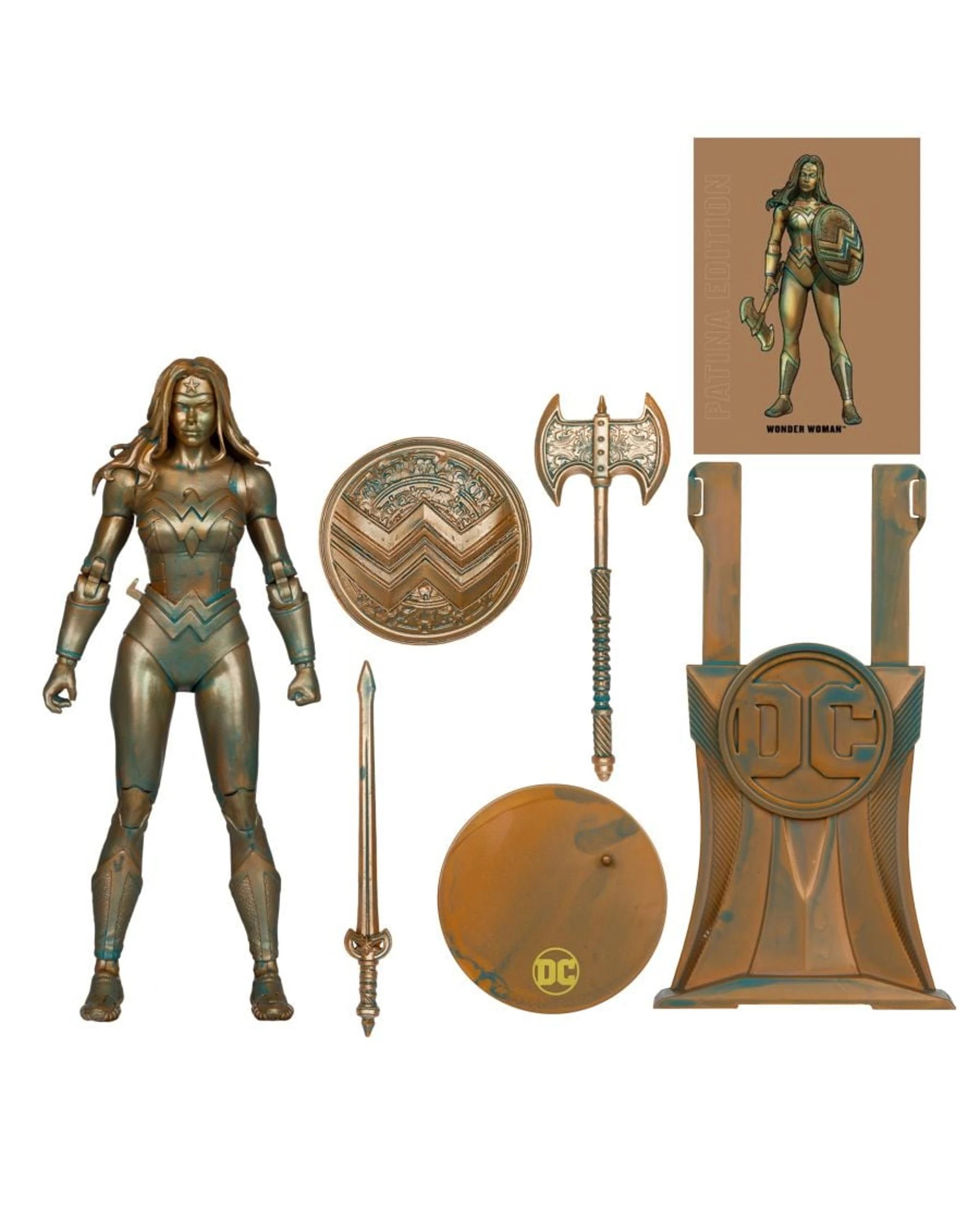 6 DC Multiverse Gold Label Wonder Woman Classic Patina Edition 7 inch Action Figure, 6 of 10