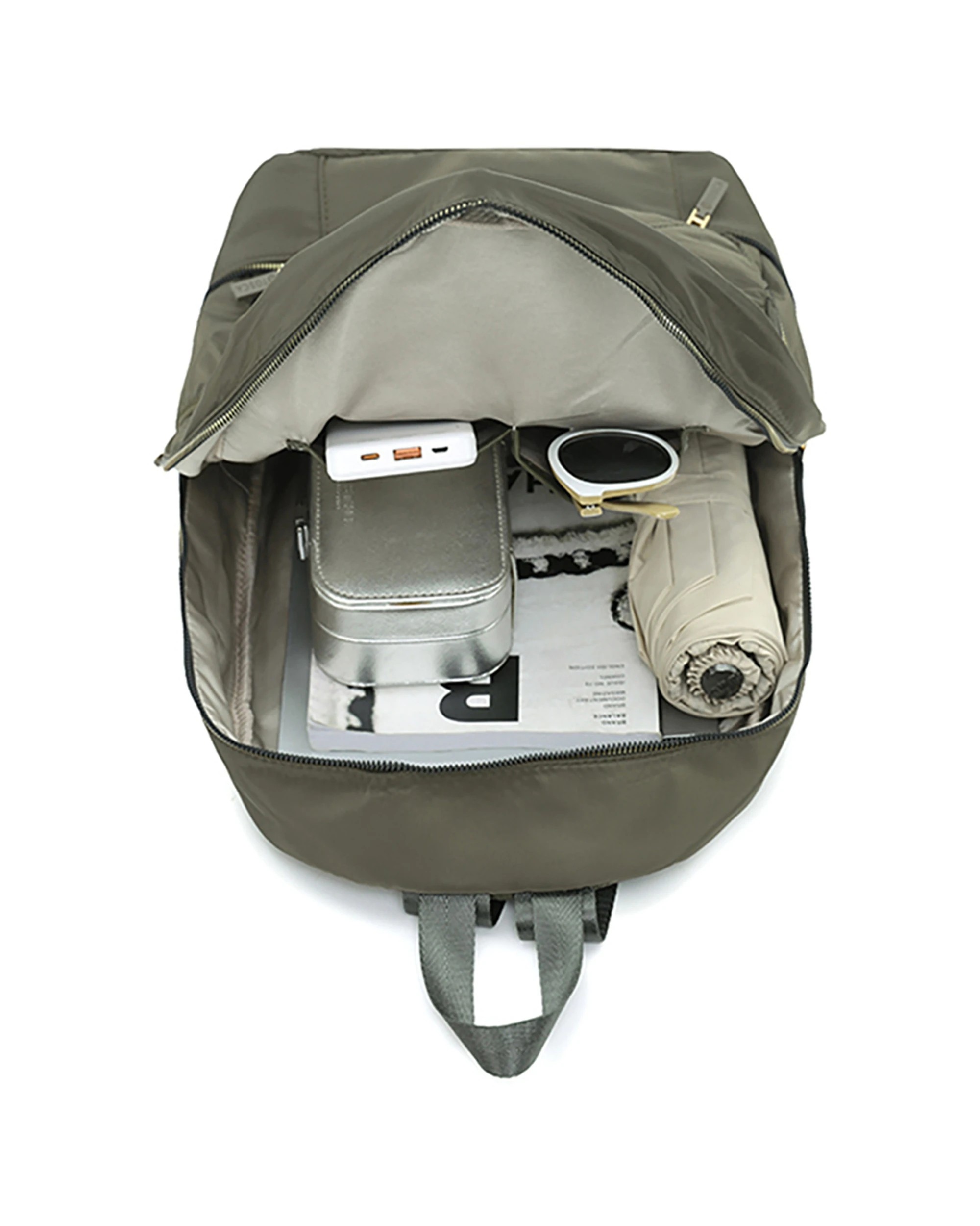 4 Tosca Zip/Fold Away Weekend Backpack/Shoulder Stitch - Green, 4 of 4
