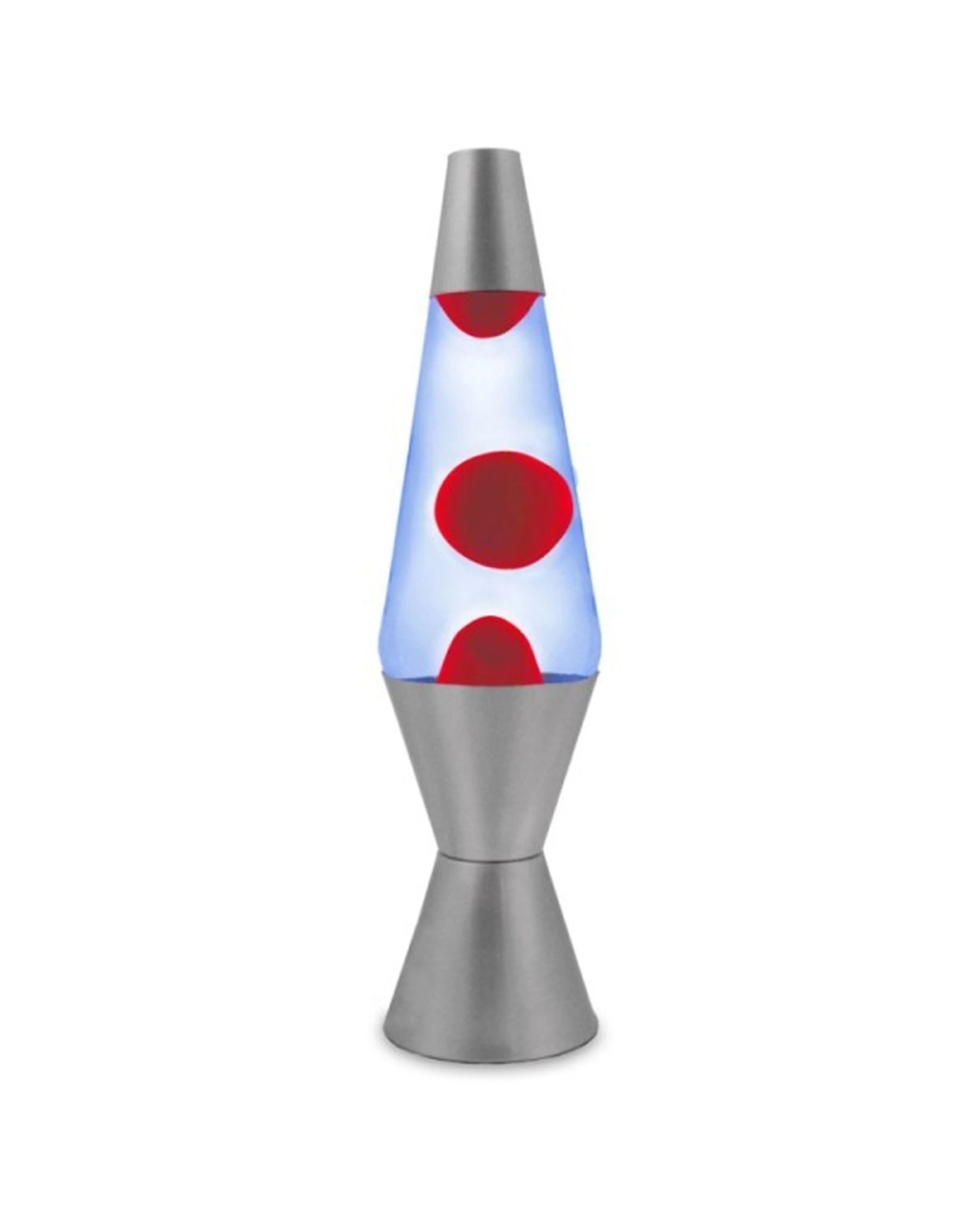 2 Blue/red Wax Liquid Lava Lamp Party Retro Style Decor Night Light Silver 37cm
 - Silver, 2 of 3