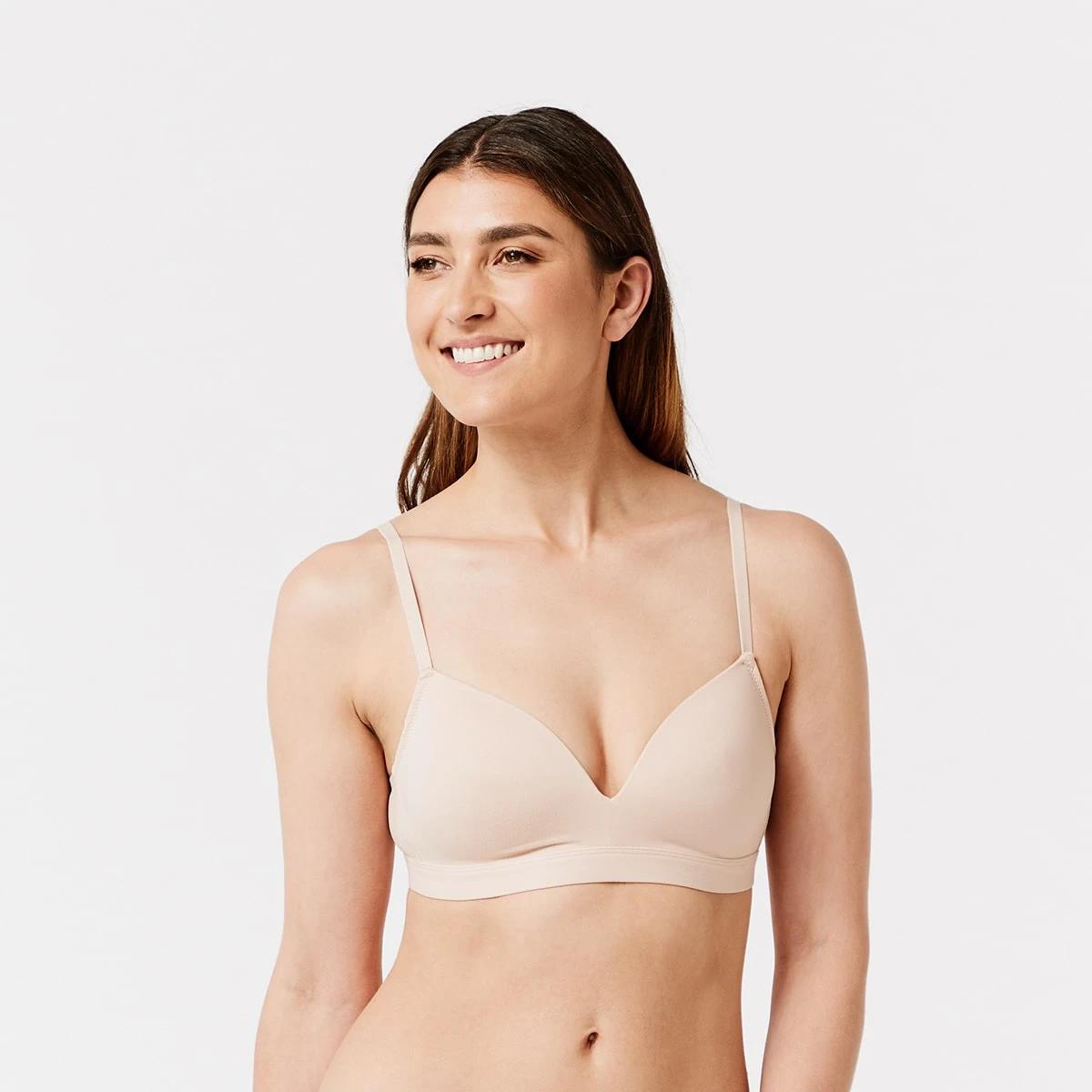 4 2 Pack Wirefree T-Shirt Bra BLACK, BEIGE, 4 of 7