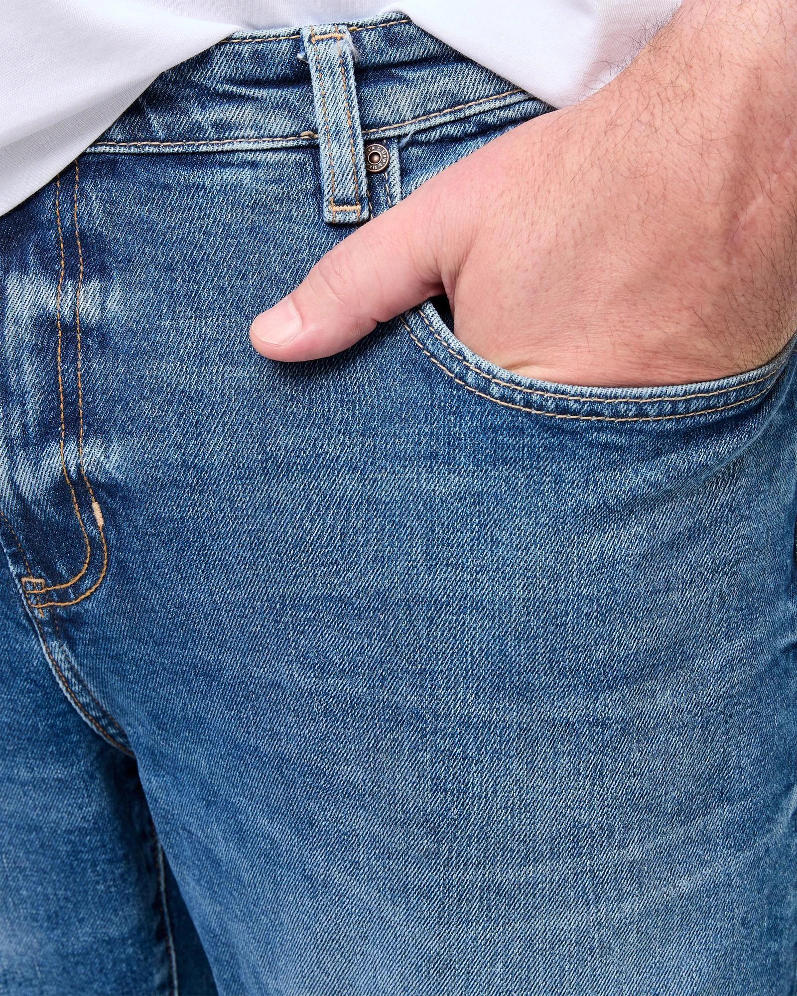 5 Target Man Plus Plus Size Straight Fit Denim Jeans MIDDLE BLUE, 5 of 5