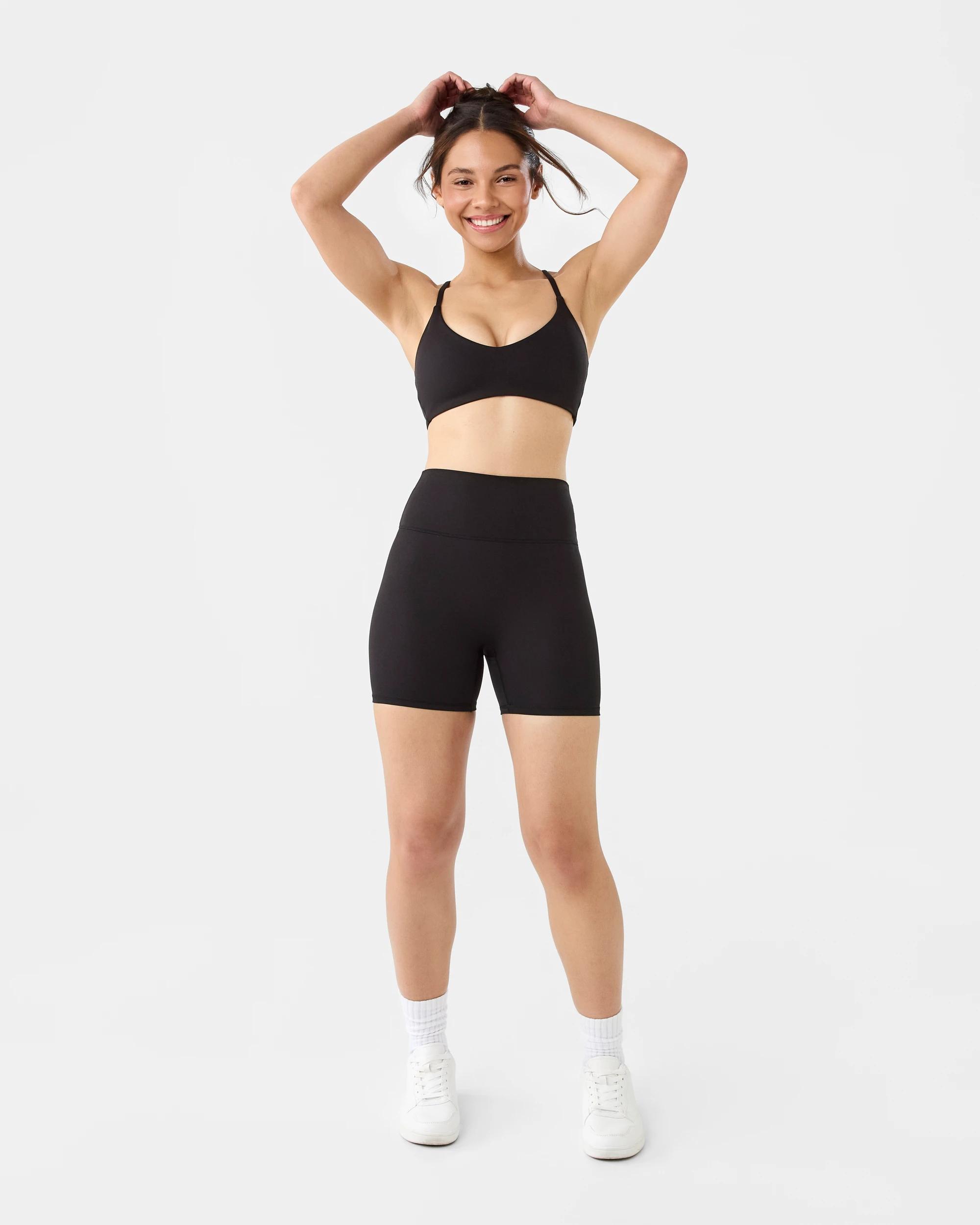 2 Active Womens Cloudform Scrunch Bike Shorts Black, 2 of 6