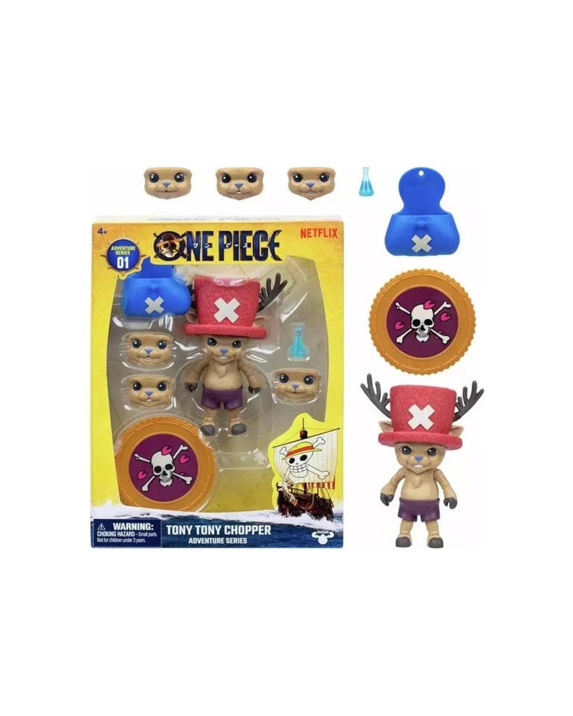 2 One Piece Netflix Adventure Series 1 Tony Tony Chopper Action Figure, 2 of 9