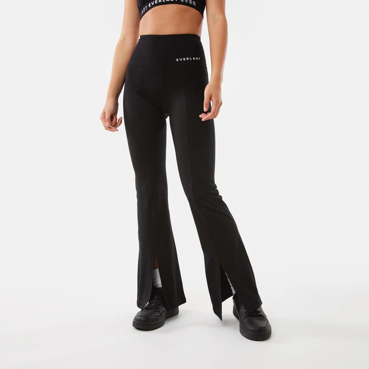 1 Everlast Womens Kick Flare Leggings EL SIMPLE LOGO WHITE, 1 of 9