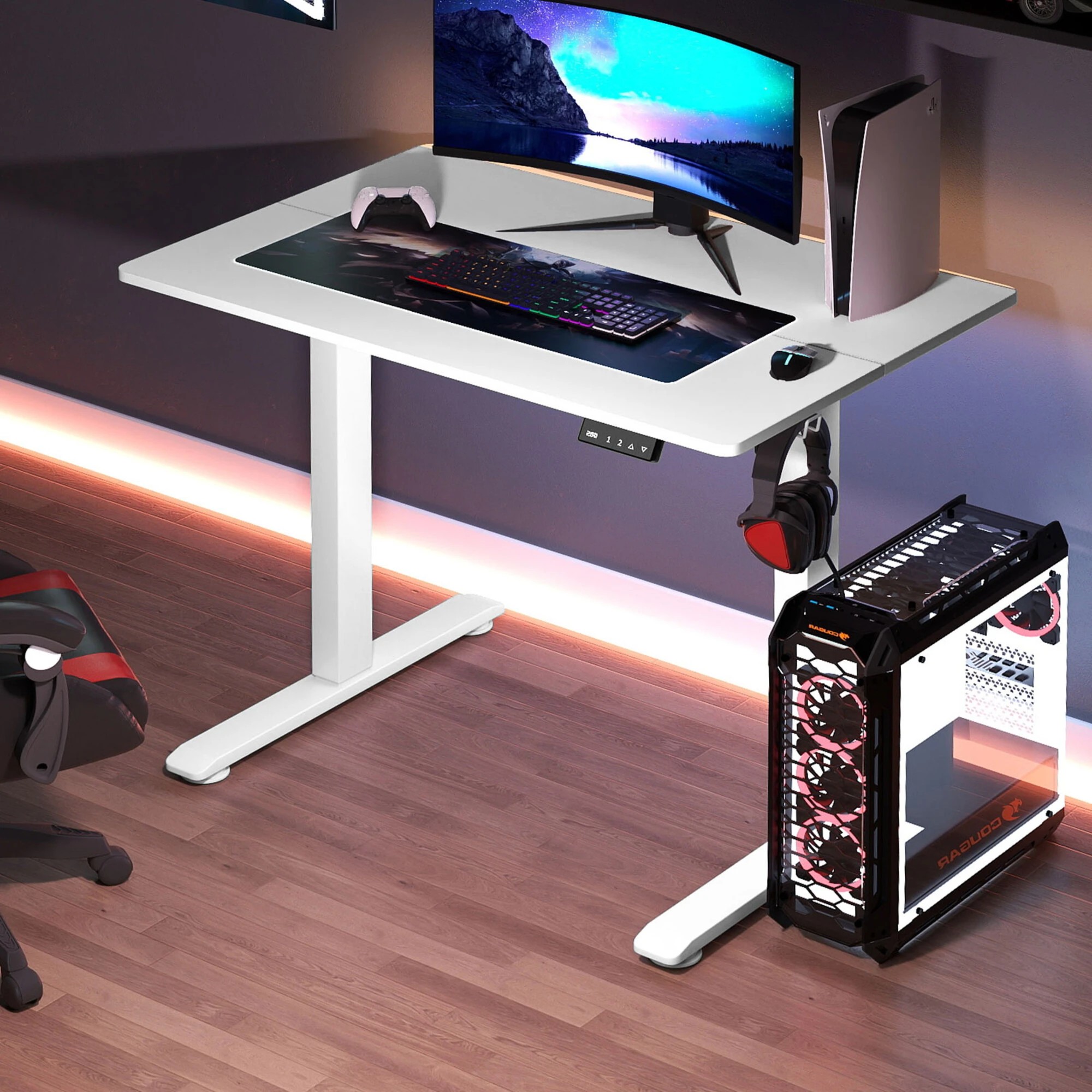 8 Levede Electric Standing Desk 90cm - White, 8 of 9