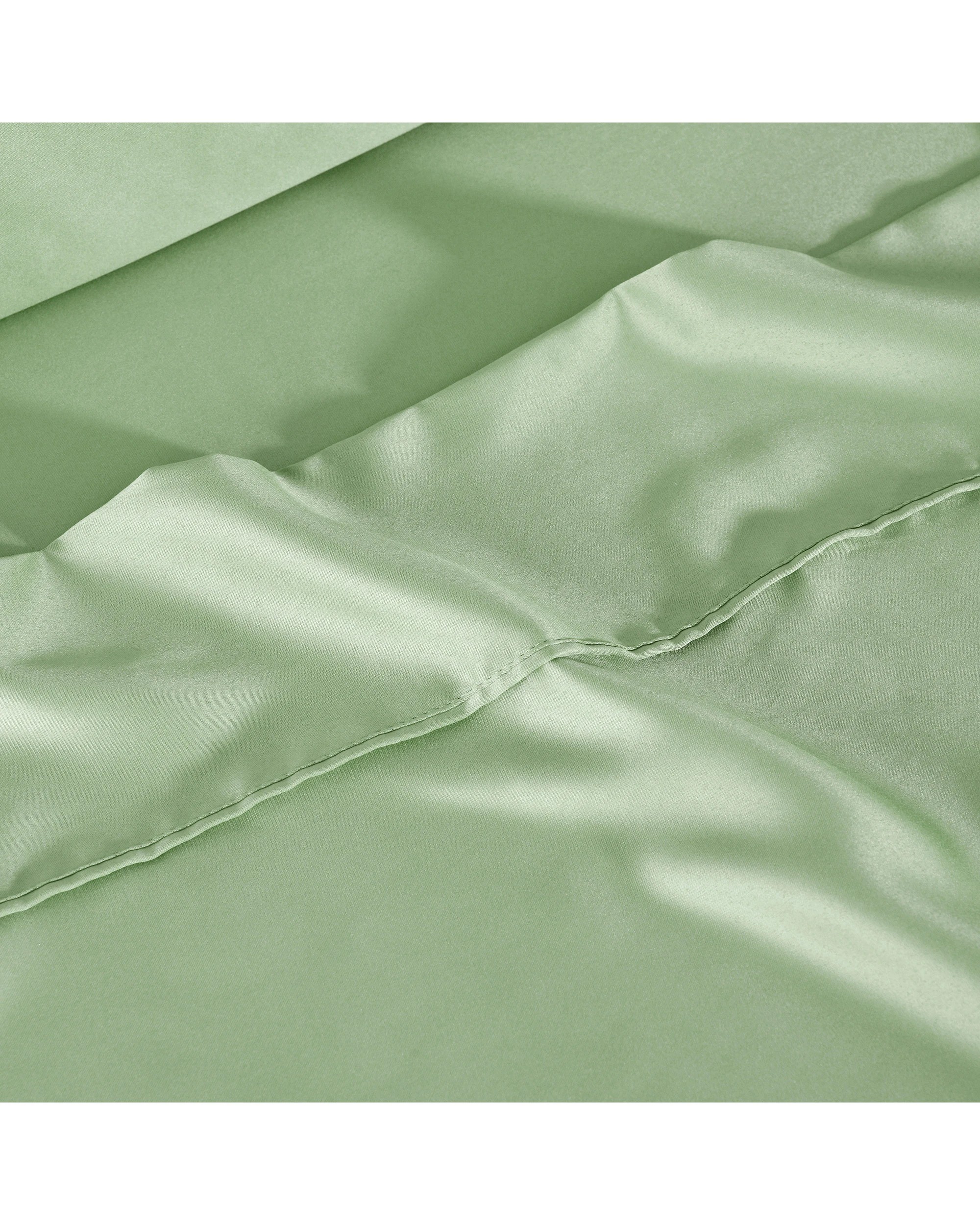 4 Dreamaker Matte Satin Sheet Set - King Single Bed - Sage, 4 of 8