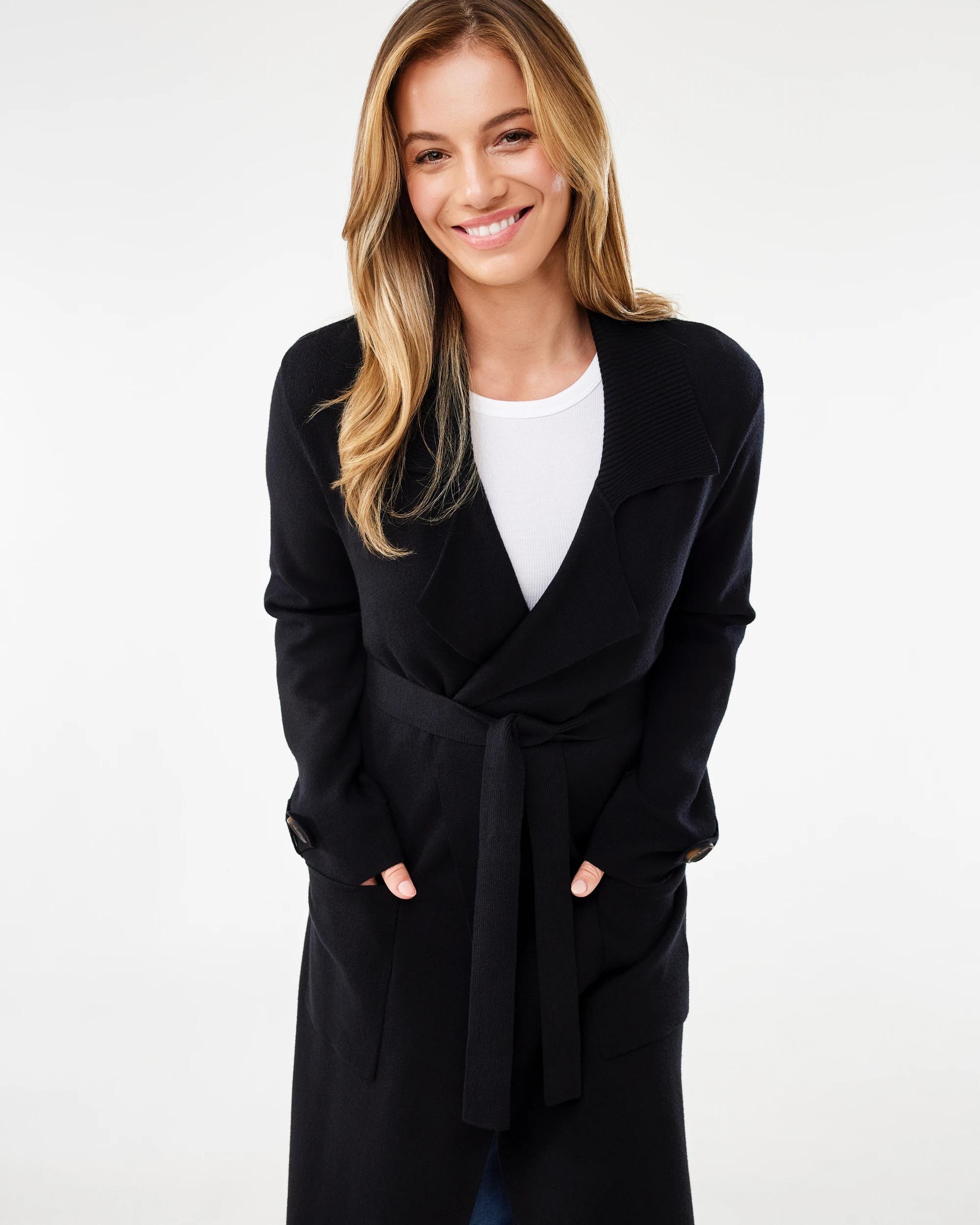 5 Trench Coatigan Black, 5 of 7