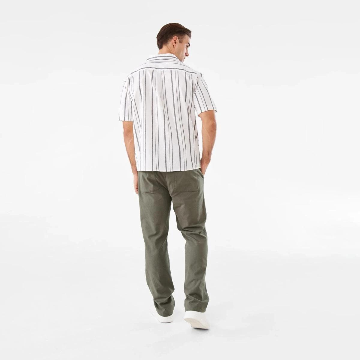 4 Short Sleeve Cotton Linen Stripe Shirt LINEN STRIPE, 4 of 9