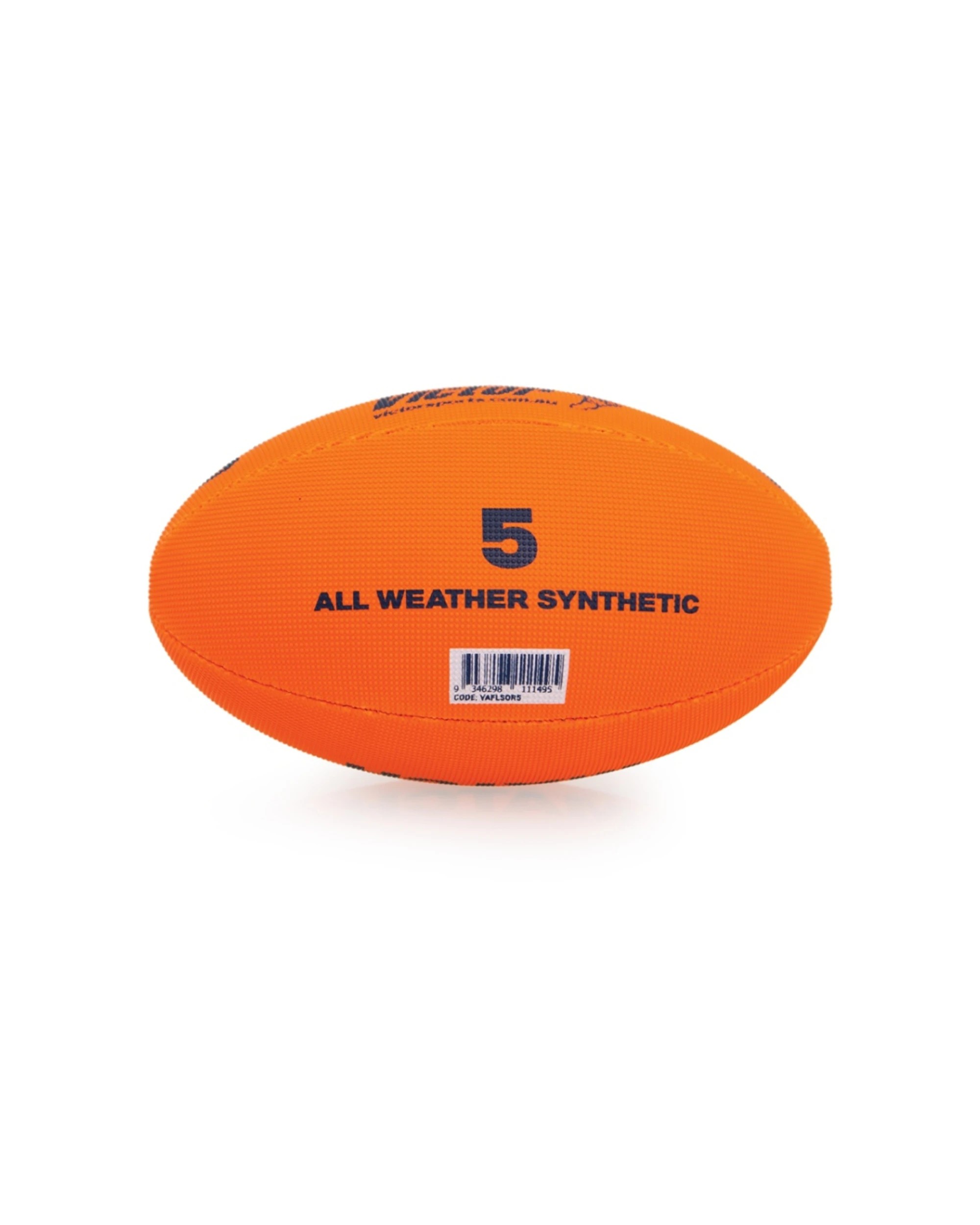 4 Victor Sports Synthetic Football Durable AFL Ball Size 5 Hand-Stitched - Orange, 4 of 4