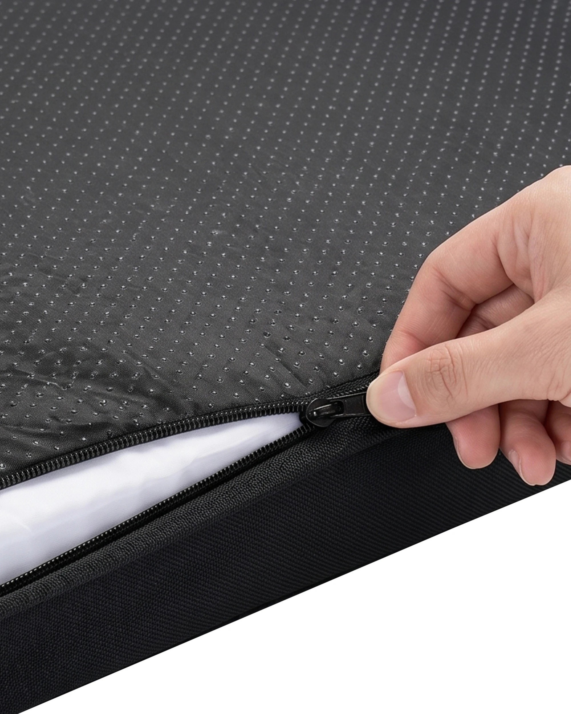 6 Petzly Dog Bed Mat for Pet Machine Washable Cover Waterproof Liner Large Grey, 6 of 9