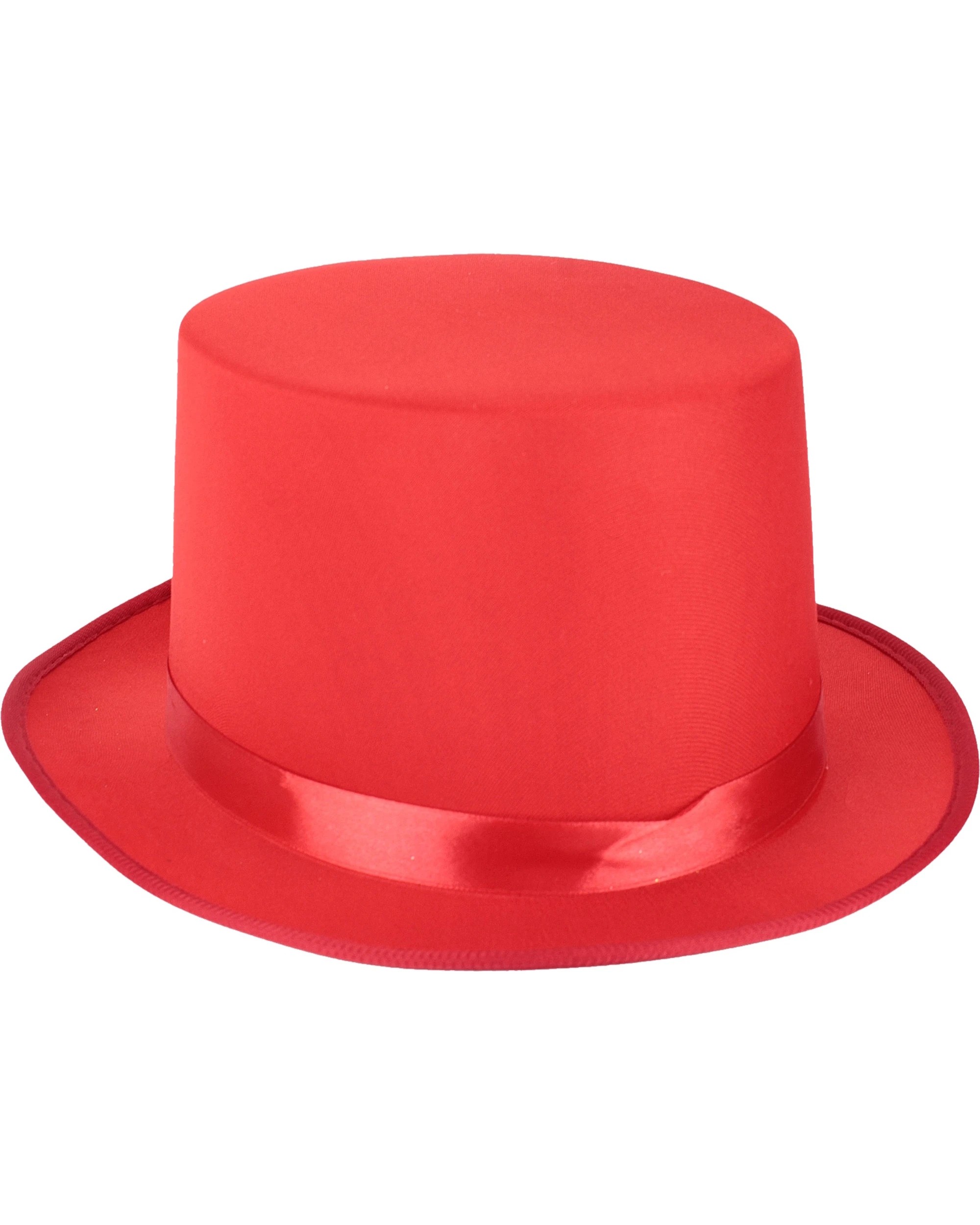 1 Partyrama Adult Top Hat - ONE SIZE - Red, 1 of 1