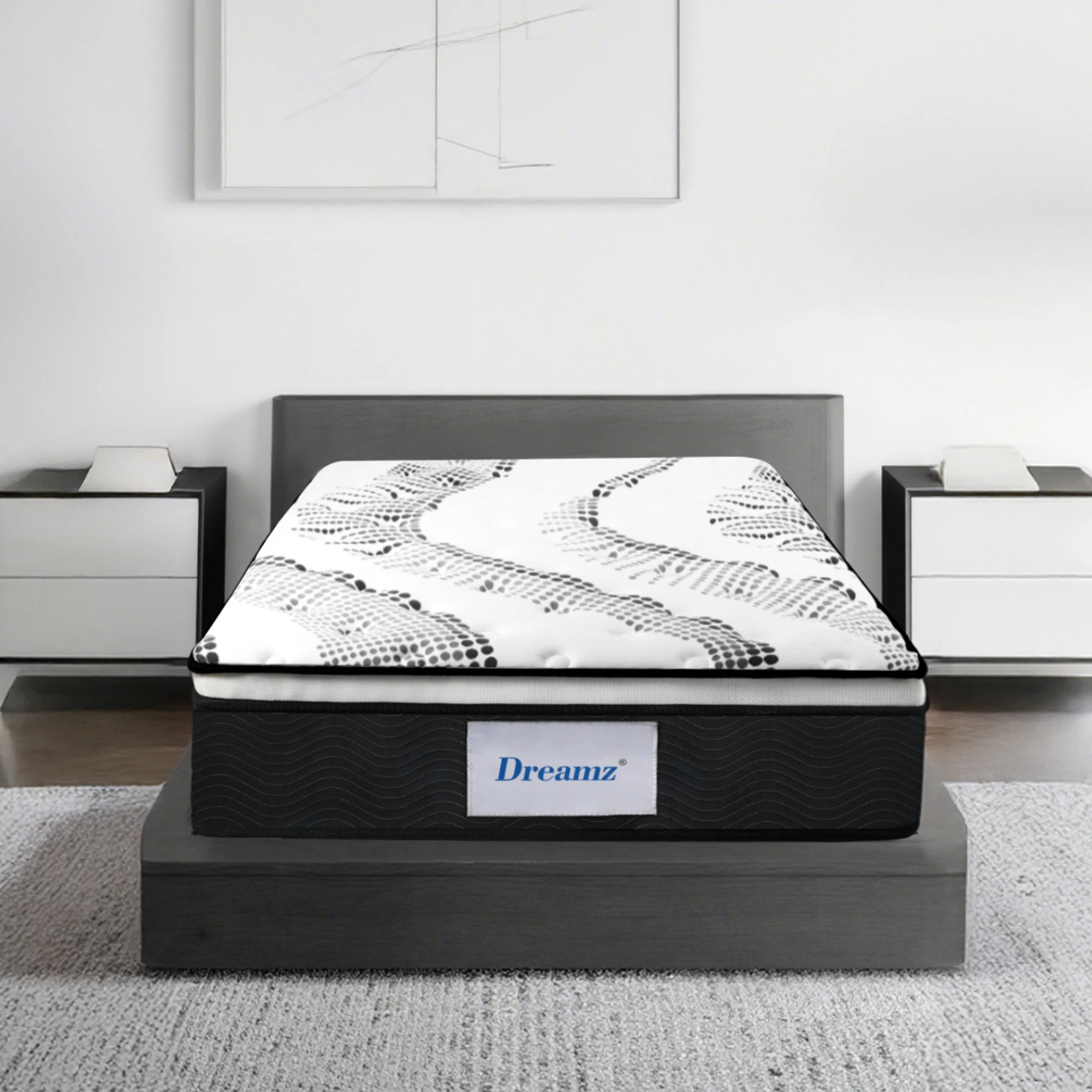 8 Dreamz Spring Mattress 7 Zone Pocket Medium Firm Memory Foam 32cm King Single, 8 of 9