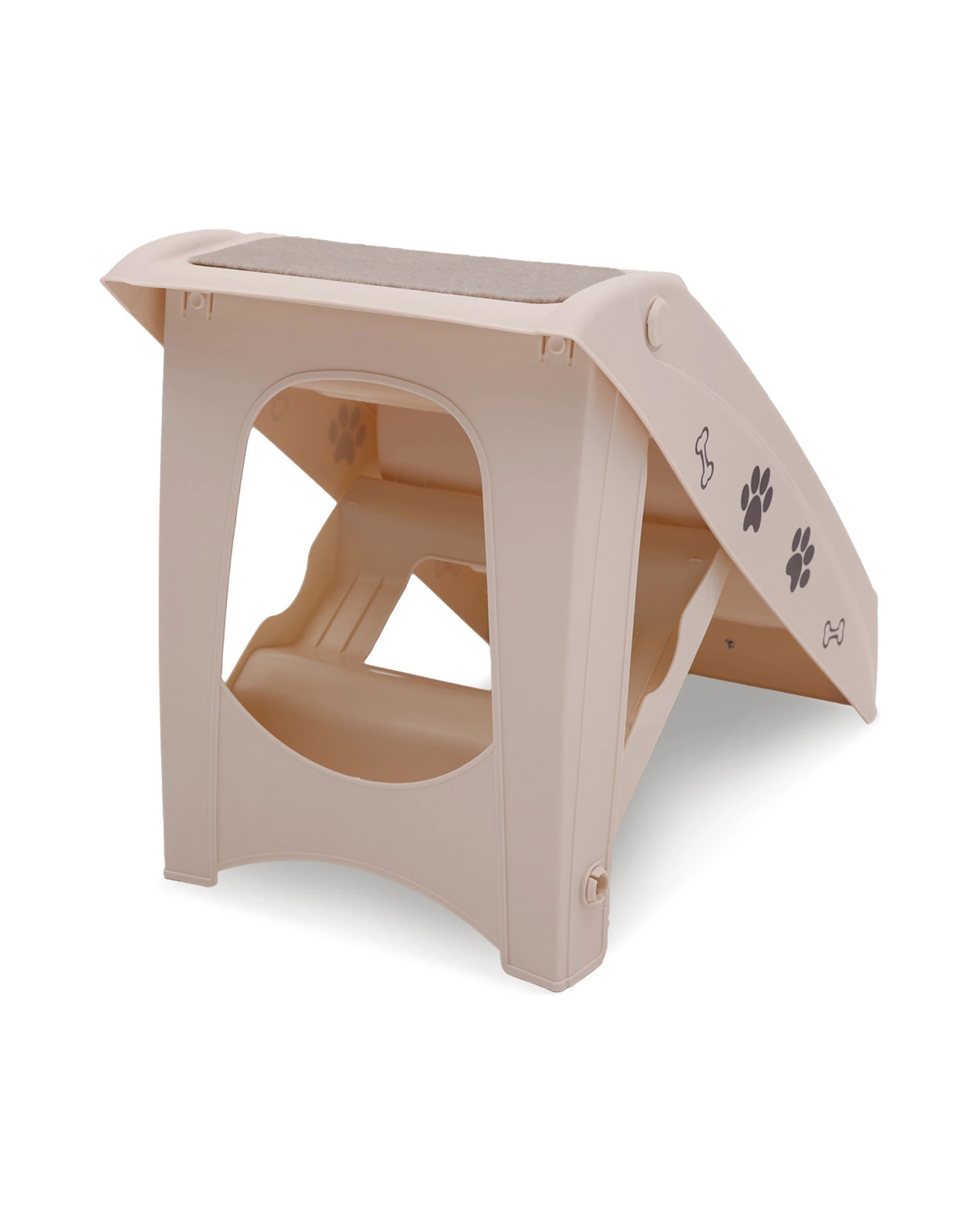 4 Furtastic Foldable Pet Stairs In White - 50cm Dog Ladder Cat Ramp, 4 of 4