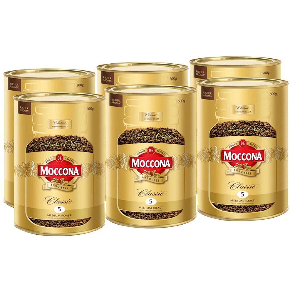 1 Moccona Classic Medium Roast Coffee 500g Tin 6 Pack, 1 of 1