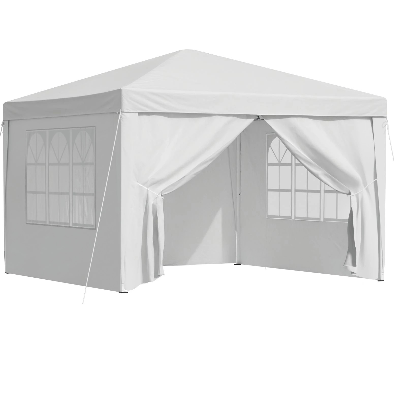 1 Instahut Gazebo 3x3 Pop Up Marquee Folding Tent Wedding Gazebos Camping Outdoor - White, 1 of 6