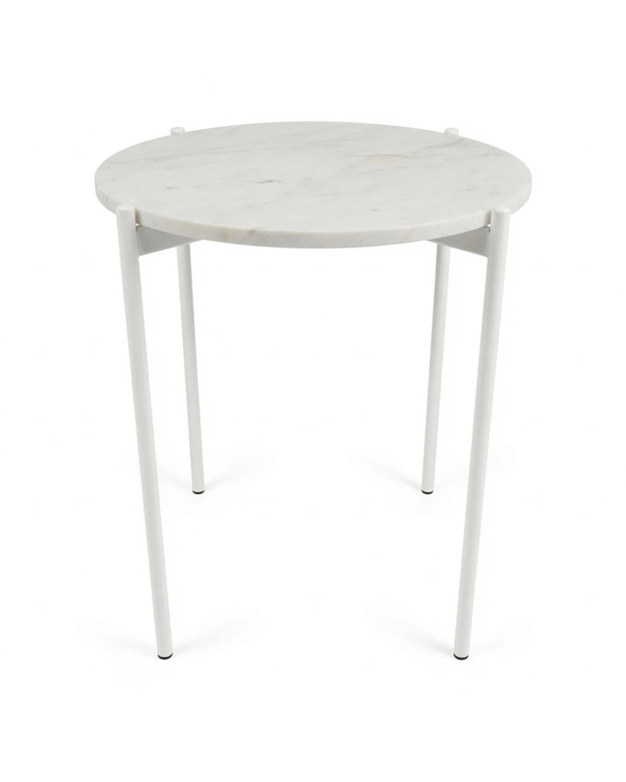 1 Codu Solis Side Table Marble Top 60x50x50cm - White, 1 of 8