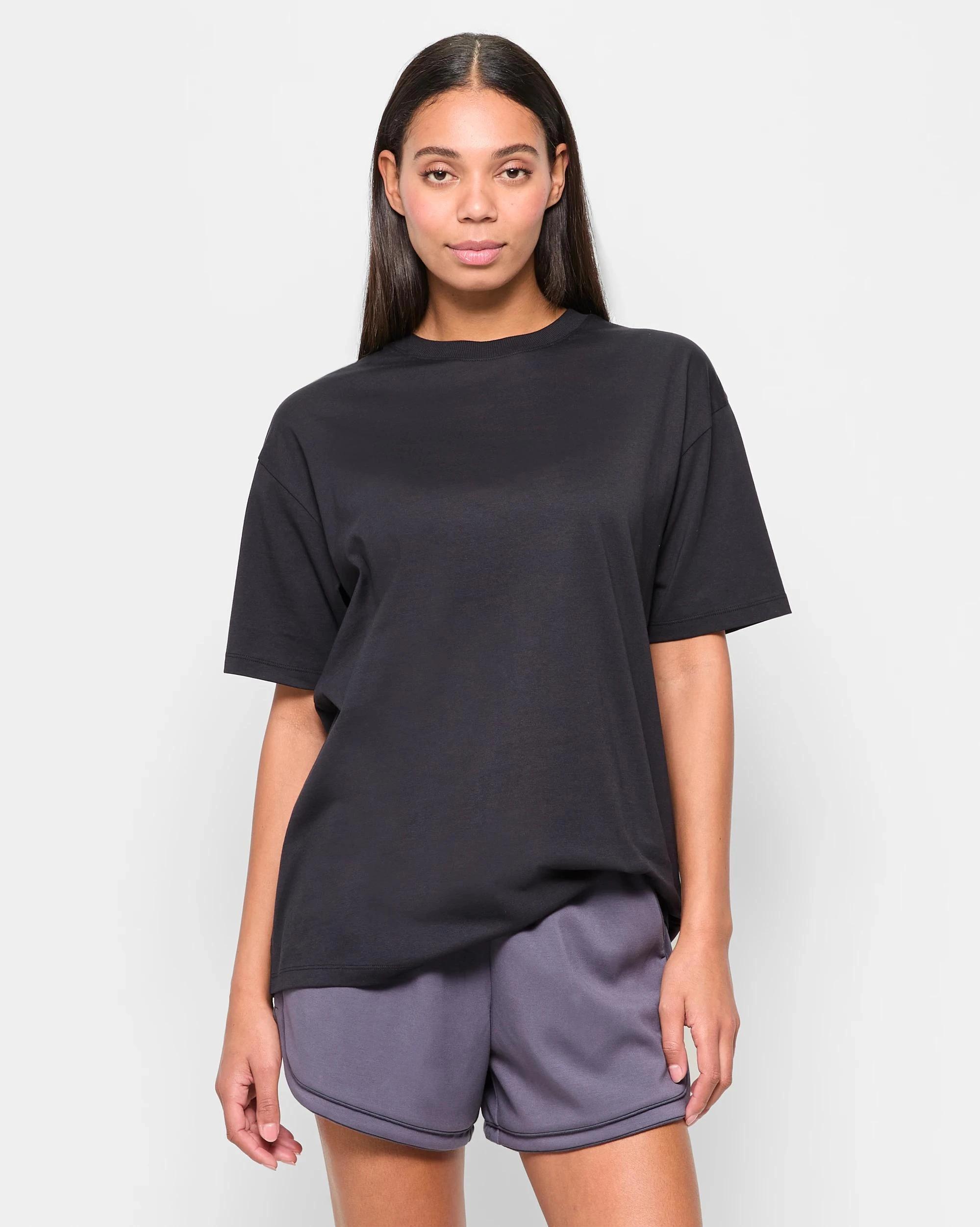 1 Target Active Australian Cotton Oversized Jersey T-shirt BLACK, 1 of 5