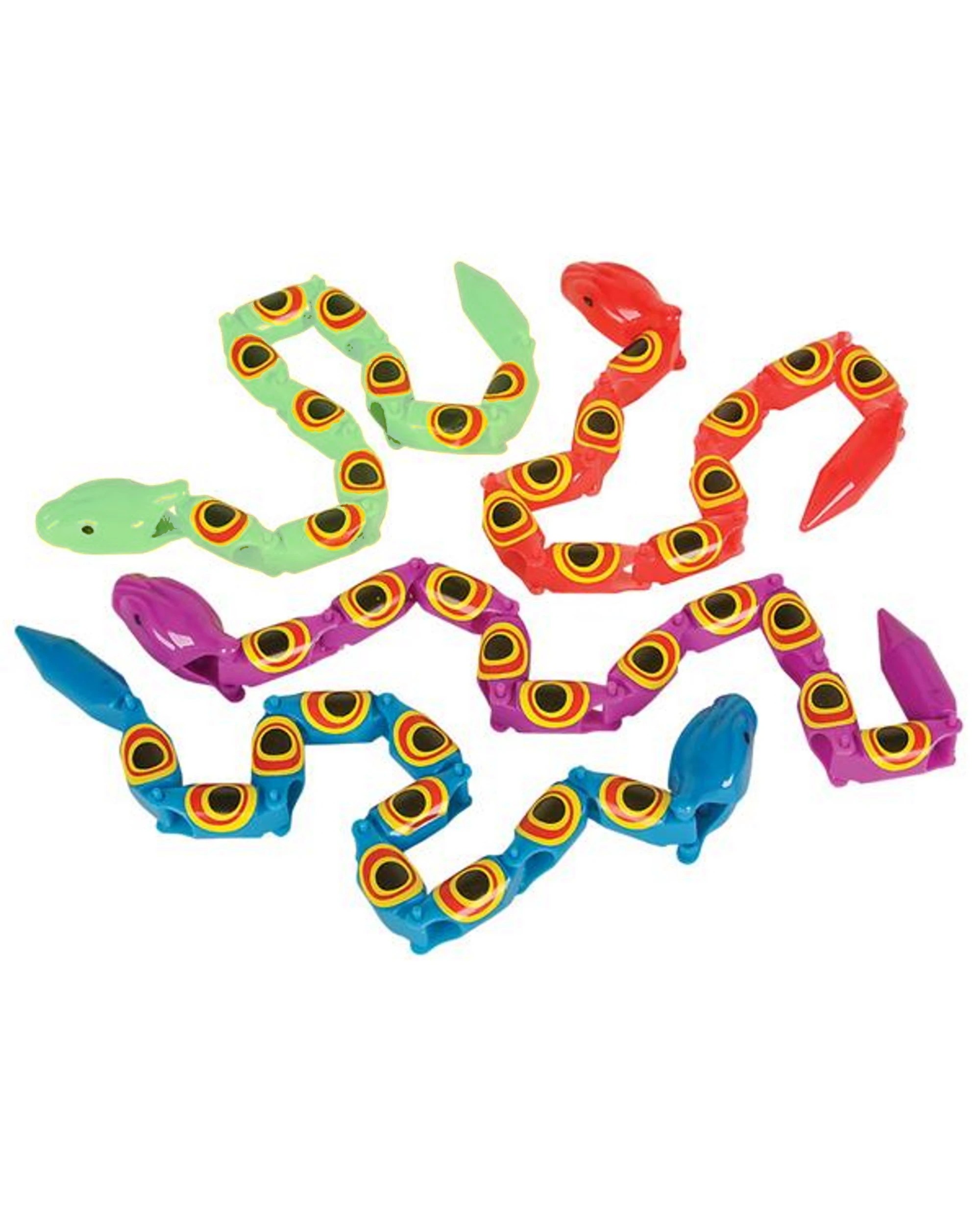 1 Partyrama Plastic Jointed Wiggly Snakes Pack of 12, 1 of 1