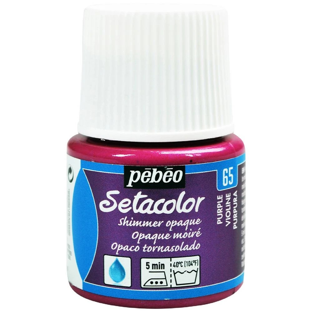 1 Pebeo Setacolor Fabric Paint 45mL Shimmer Purple, 1 of 1