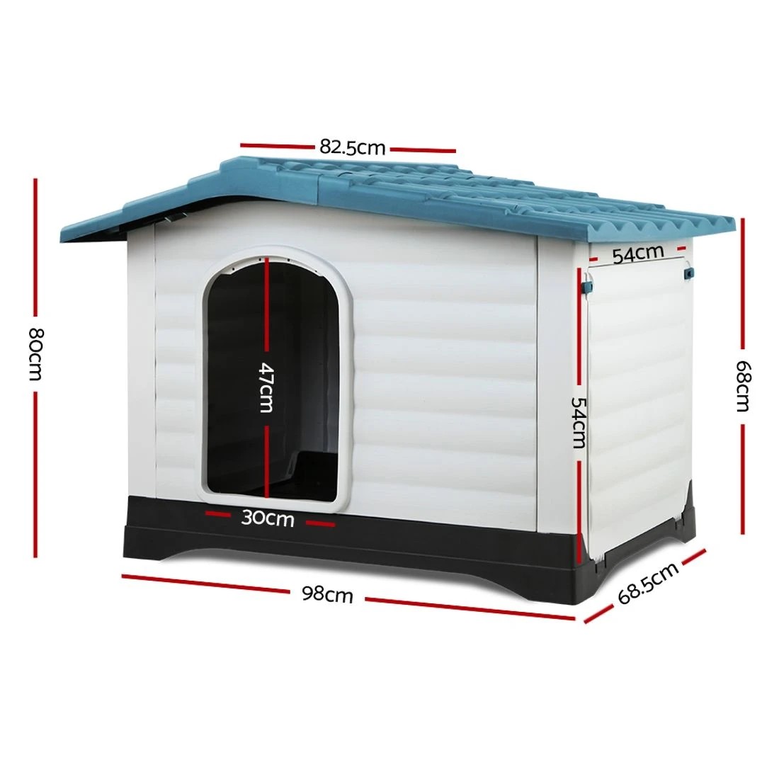 2 i.Pet Dog Kennel House Extra Large Outdoor Plastic Puppy Pet Cabin Shelter XL - Multi, 2 of 7