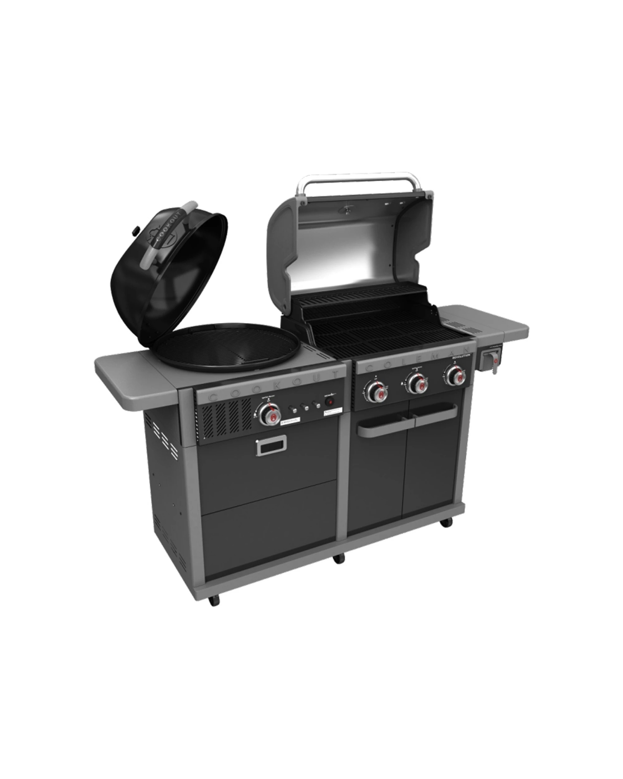 2 Coleman Revolution Dual Fuel Kitchen With Fridge Modules - Gloss - Black, 2 of 5