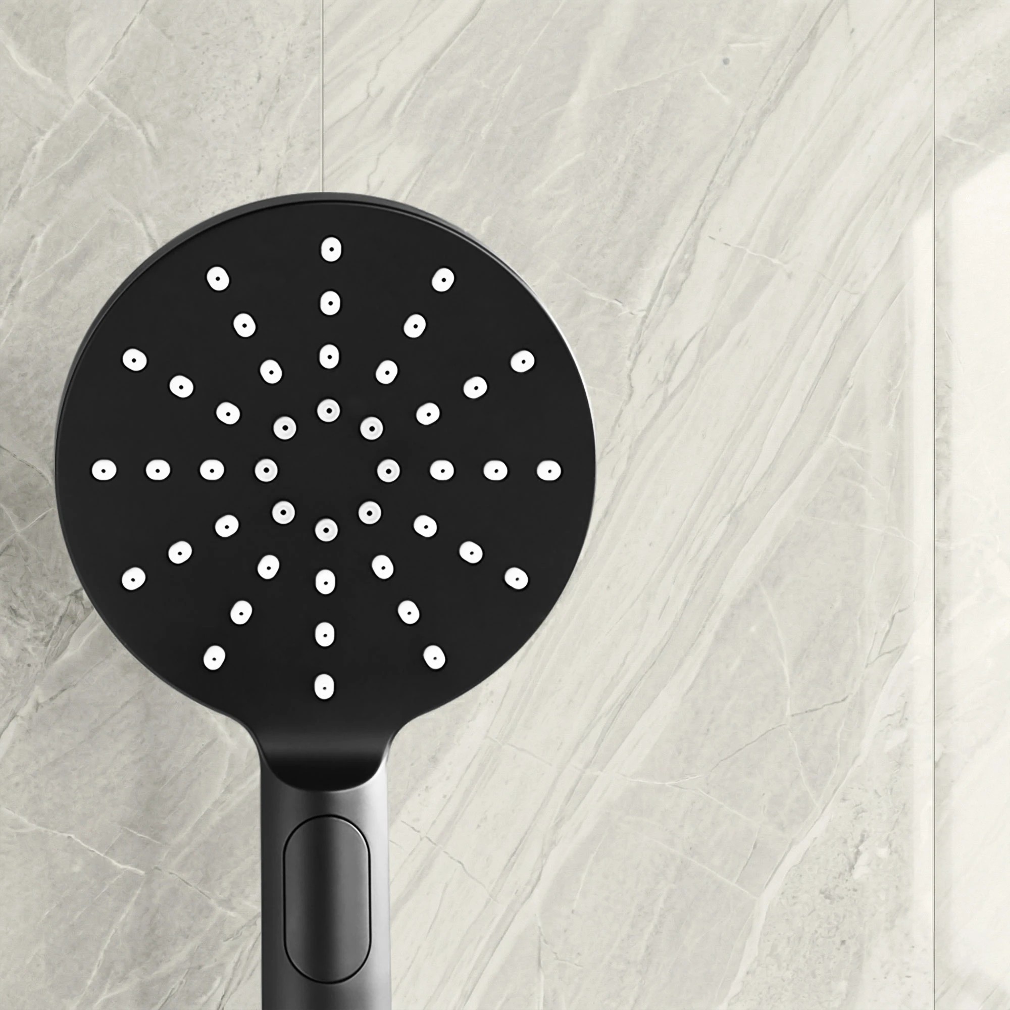 4 Cefito 9'' Rain Shower Head Set Handheld Round High Pressure Mixer Tap Chrome - Black, 4 of 9