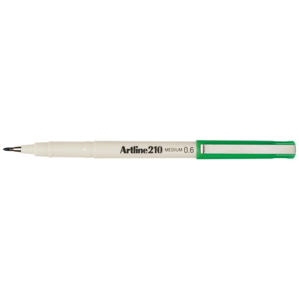 1 Artline 210 Fineliner 0.6mm Green, 1 of 2