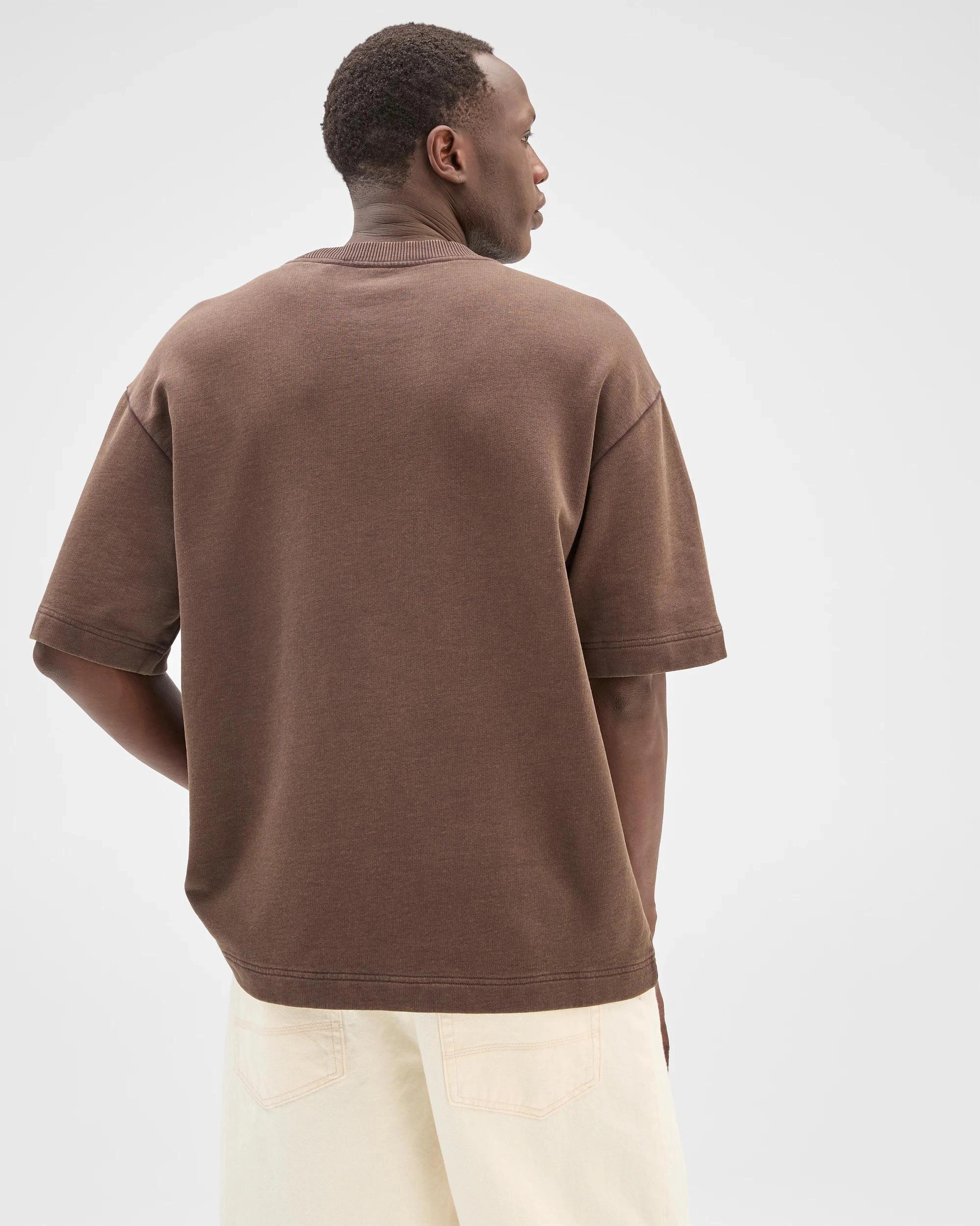 5 Commons Australian Cotton Fleece T-Shirt CHOC BROWN, 5 of 5